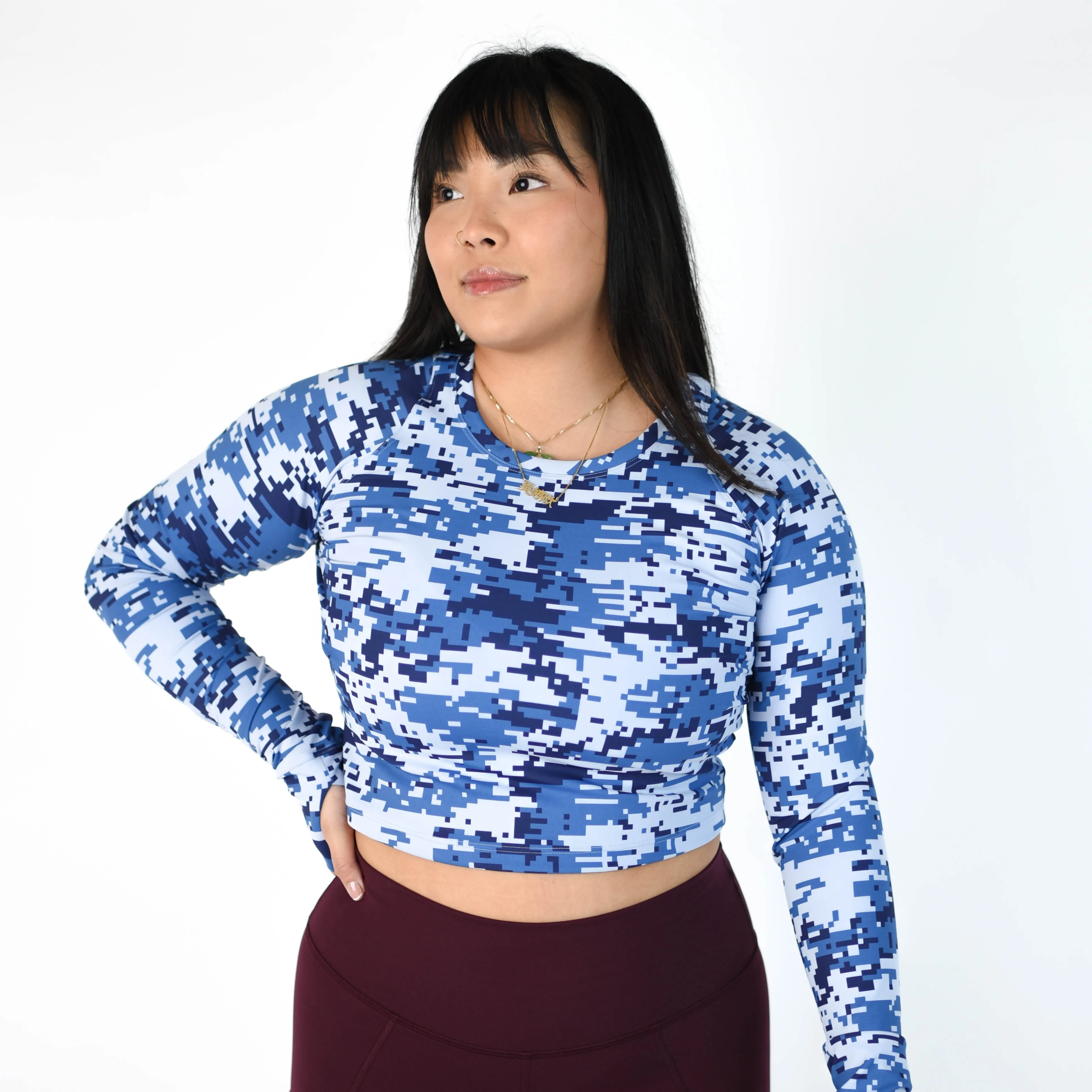FLEO Foundation Long Sleeve Crop - Pixie Camo
