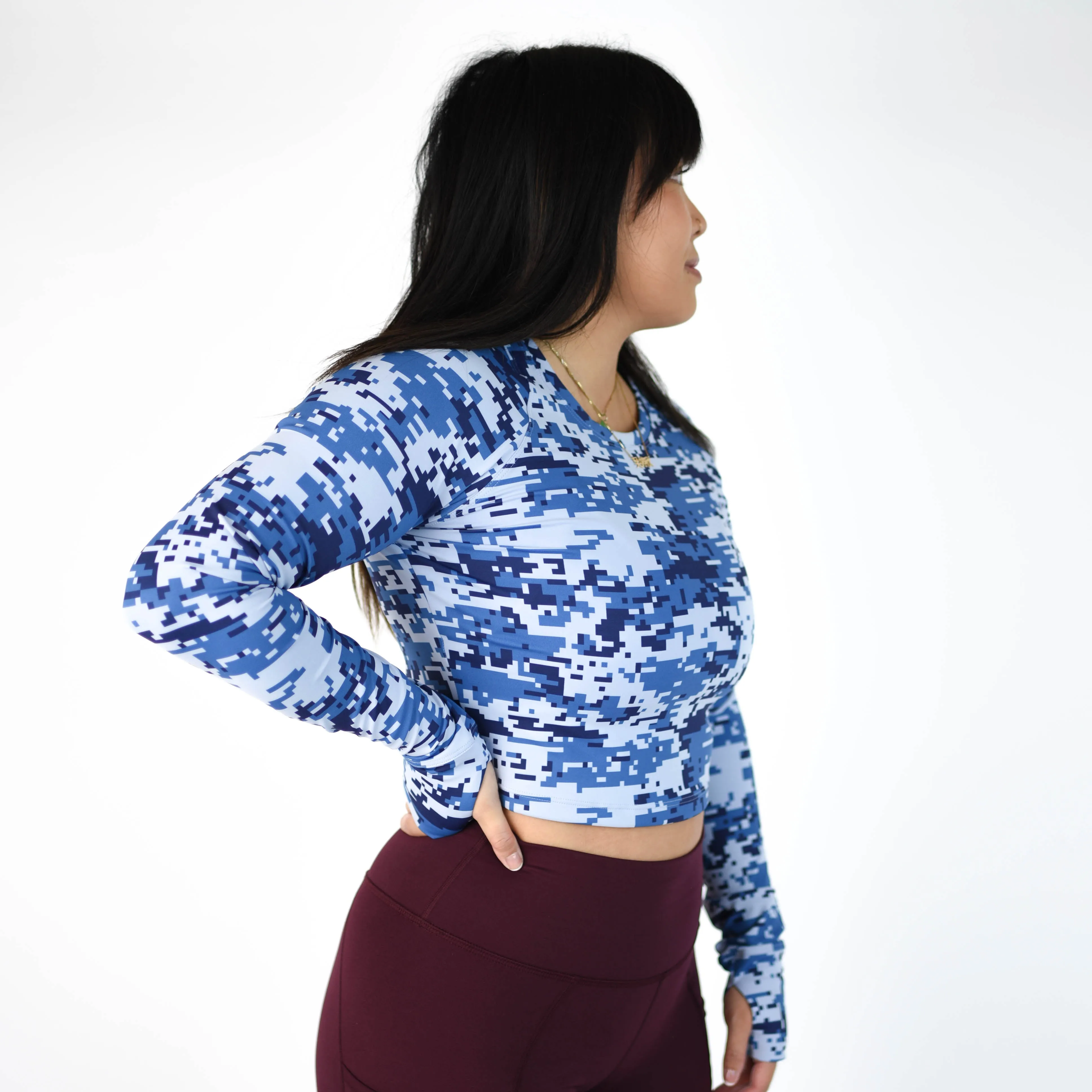 FLEO Foundation Long Sleeve Crop - Pixie Camo