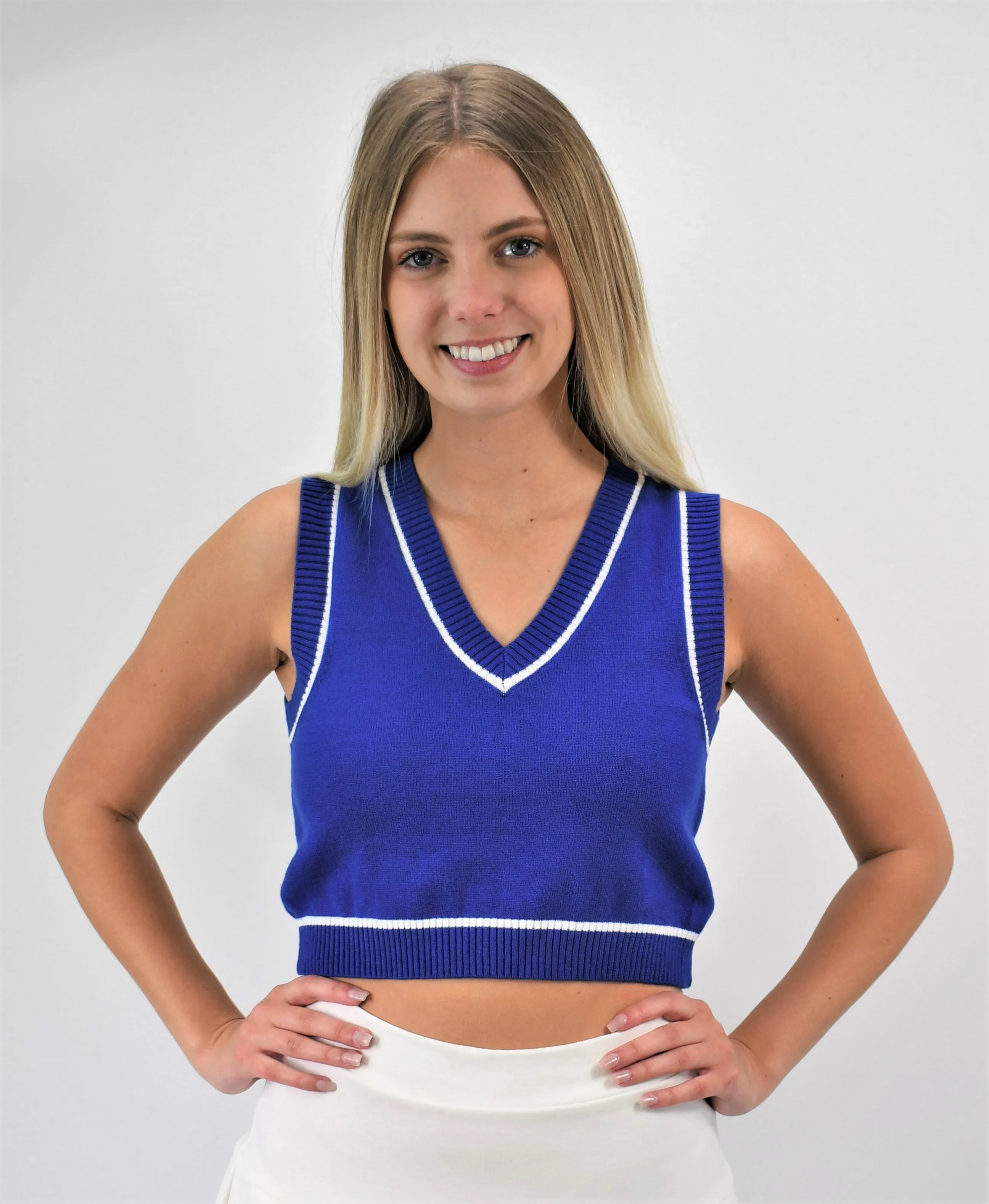 Follow Me Crop Sweater Vest