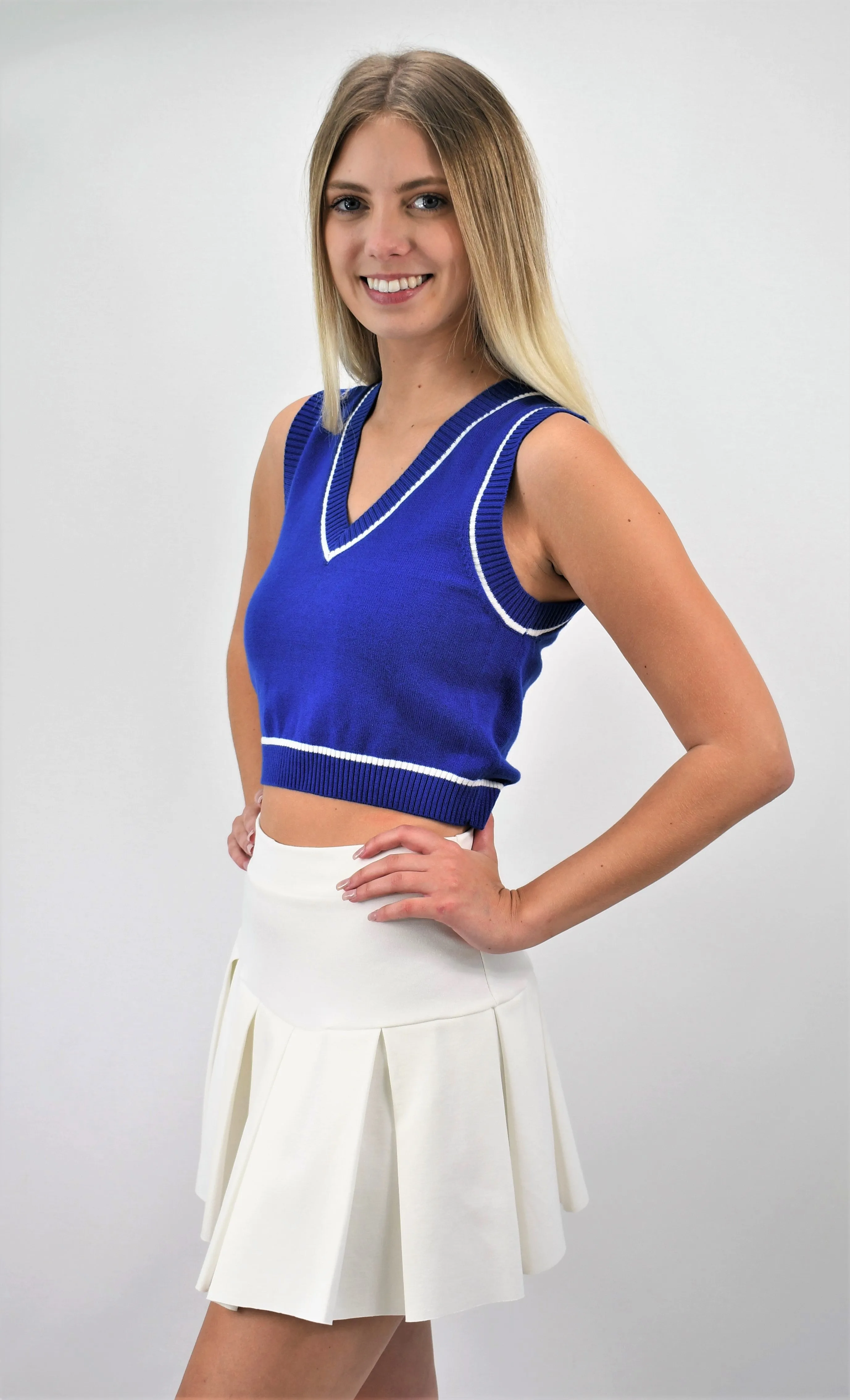 Follow Me Crop Sweater Vest