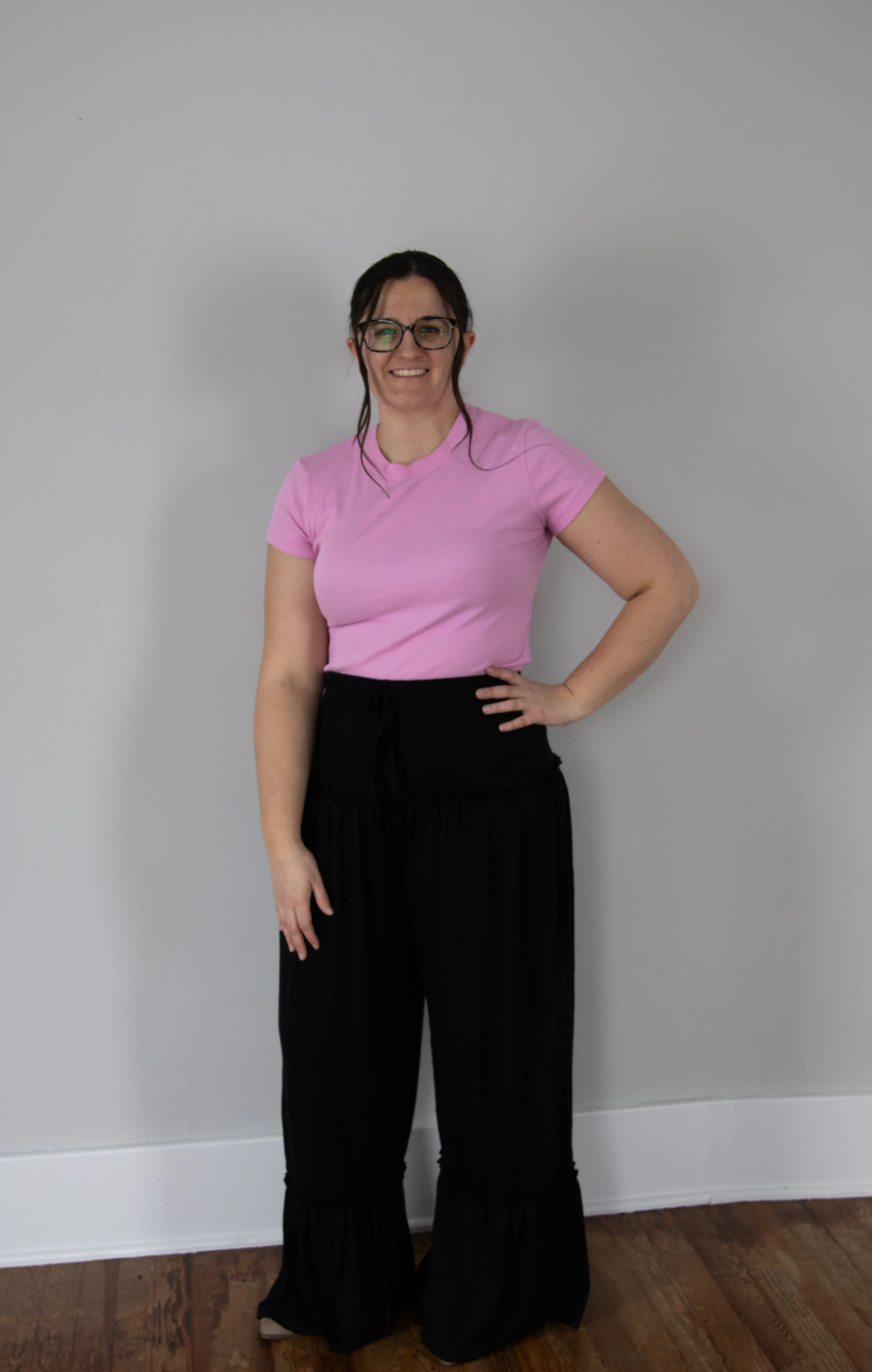 Frilled Wide Leg Pants