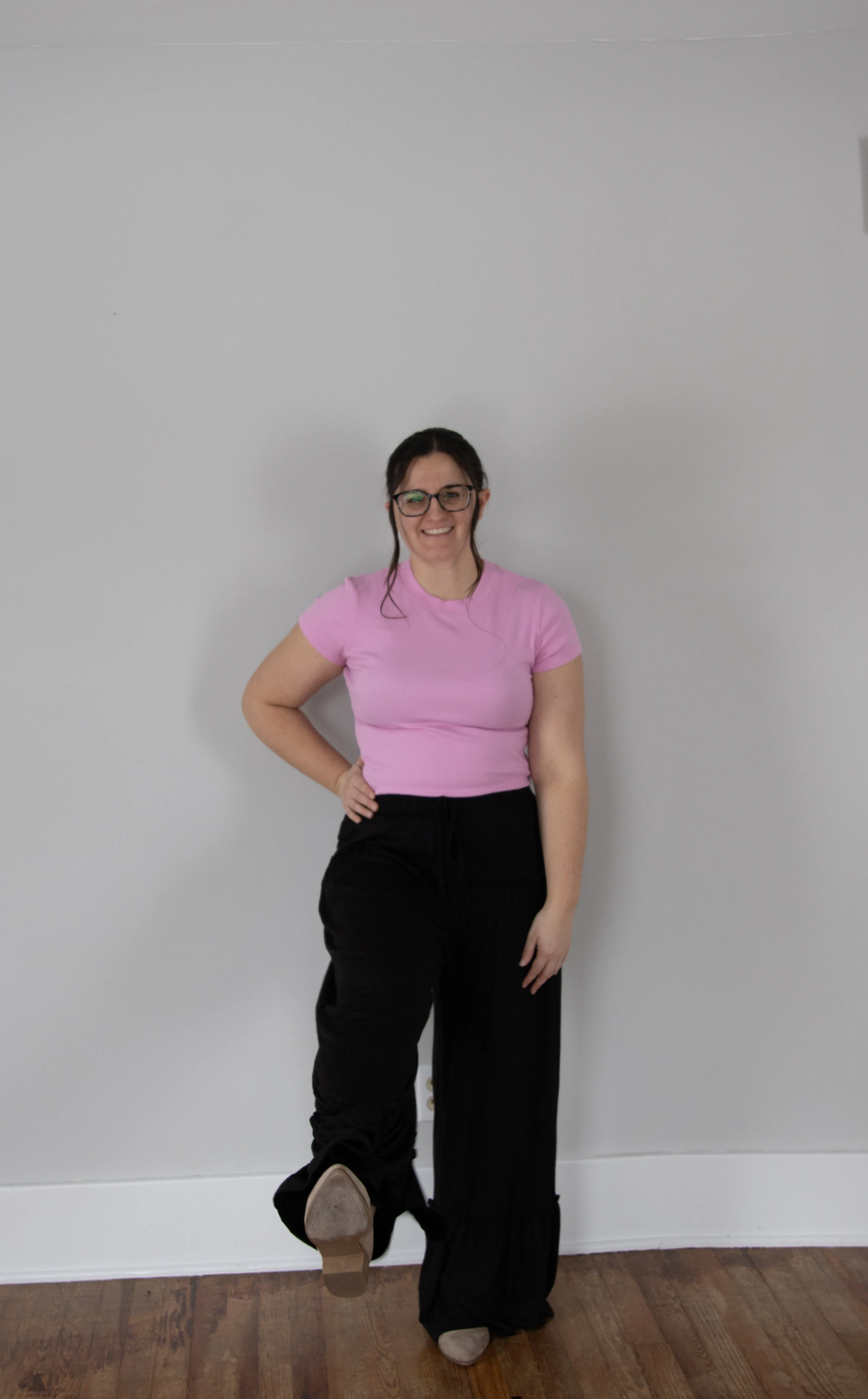 Frilled Wide Leg Pants