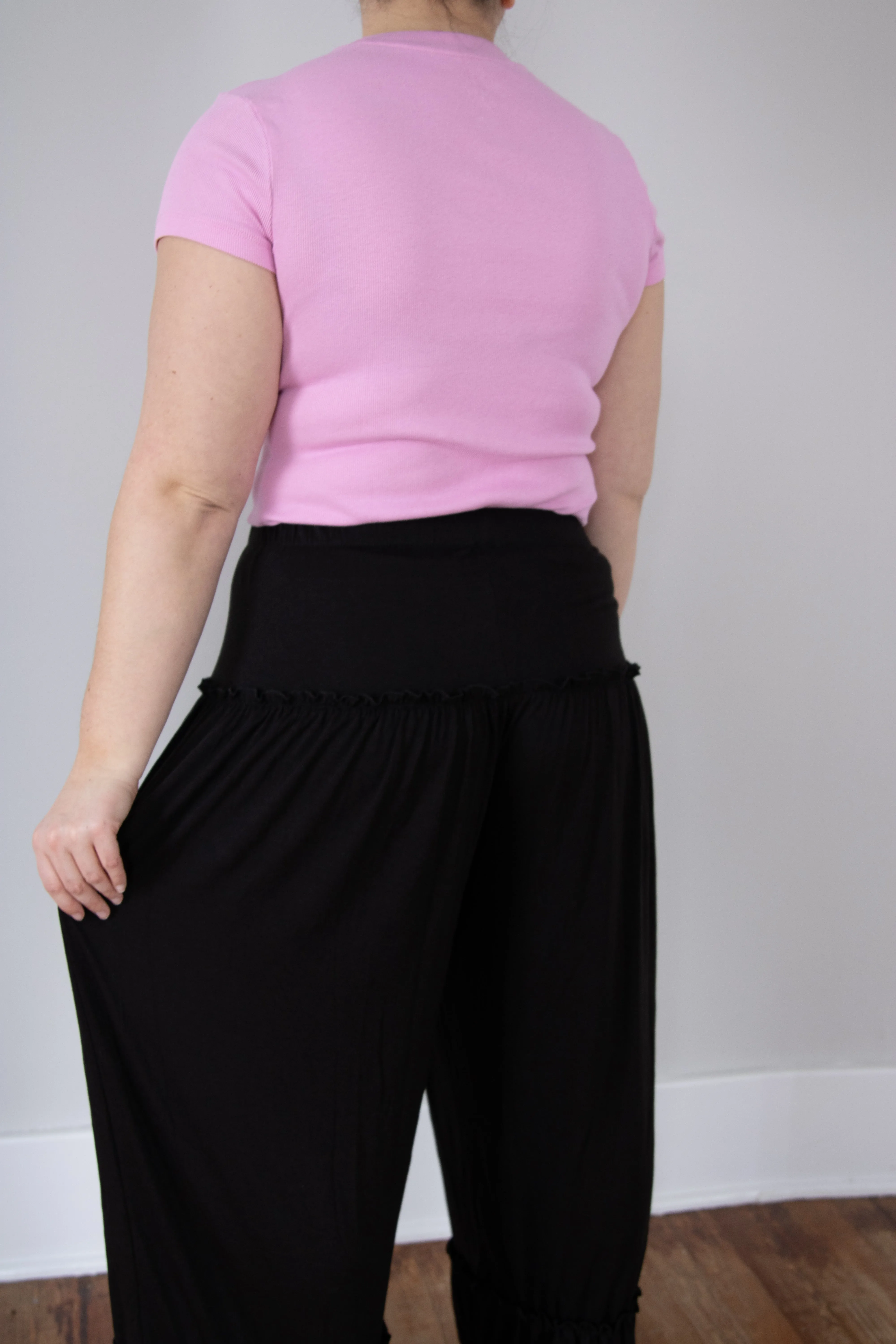Frilled Wide Leg Pants