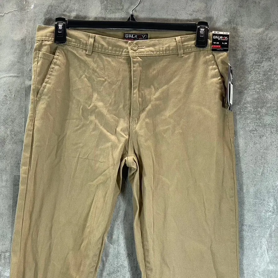 GALXY By HARVIC Men's Tan Straight-Leg Chino Pants SZ 32X32