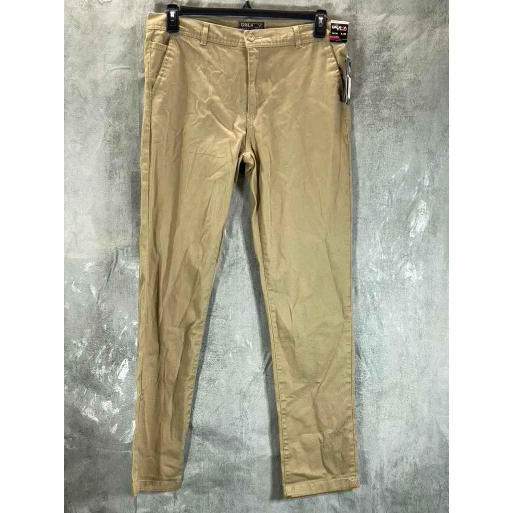 GALXY By HARVIC Men's Tan Straight-Leg Chino Pants SZ 32X32