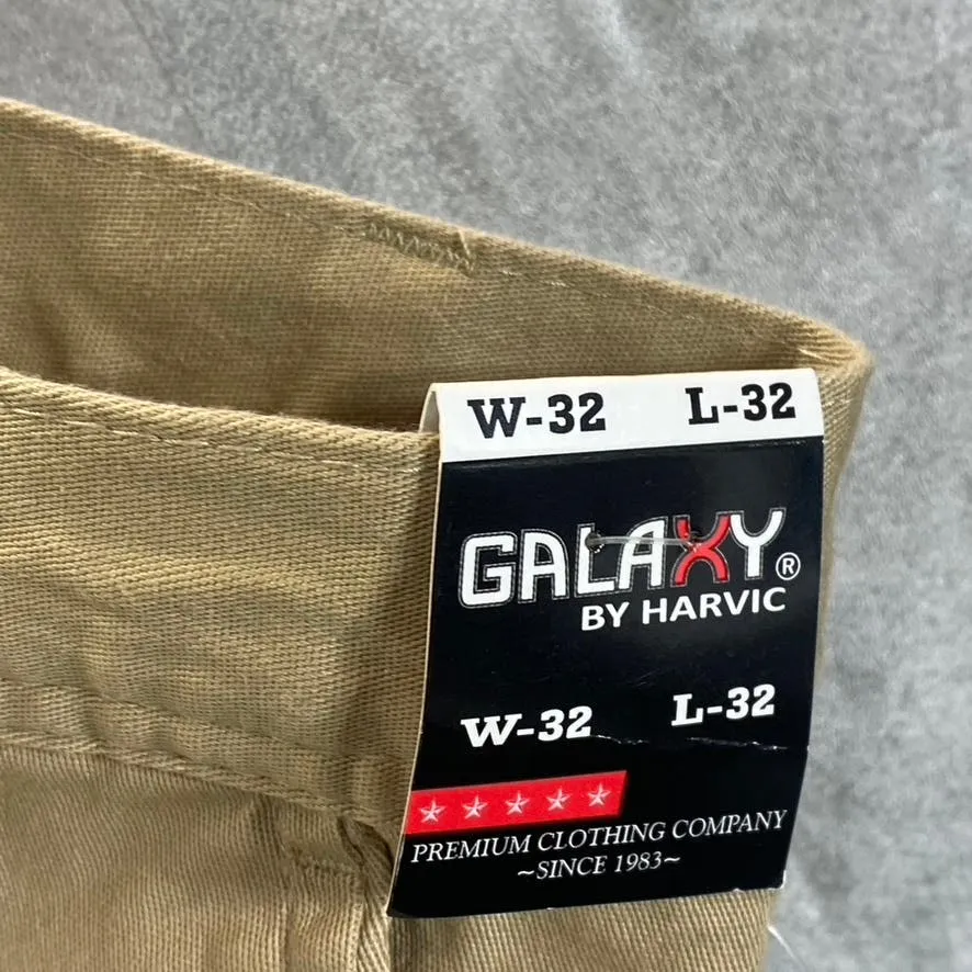 GALXY By HARVIC Men's Tan Straight-Leg Chino Pants SZ 32X32