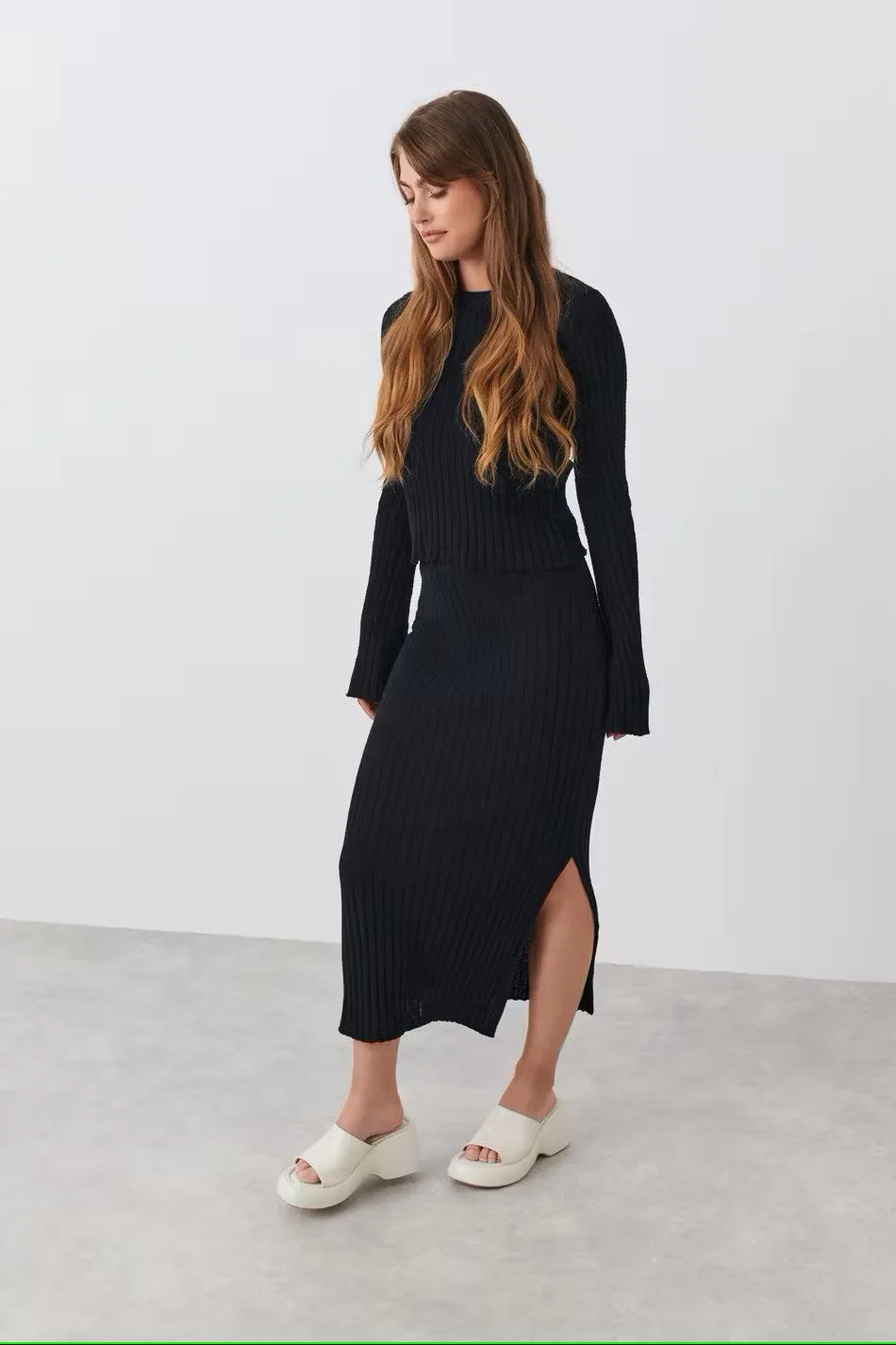 Ginatricot / Damen-Rock / Pencil knitted skirt