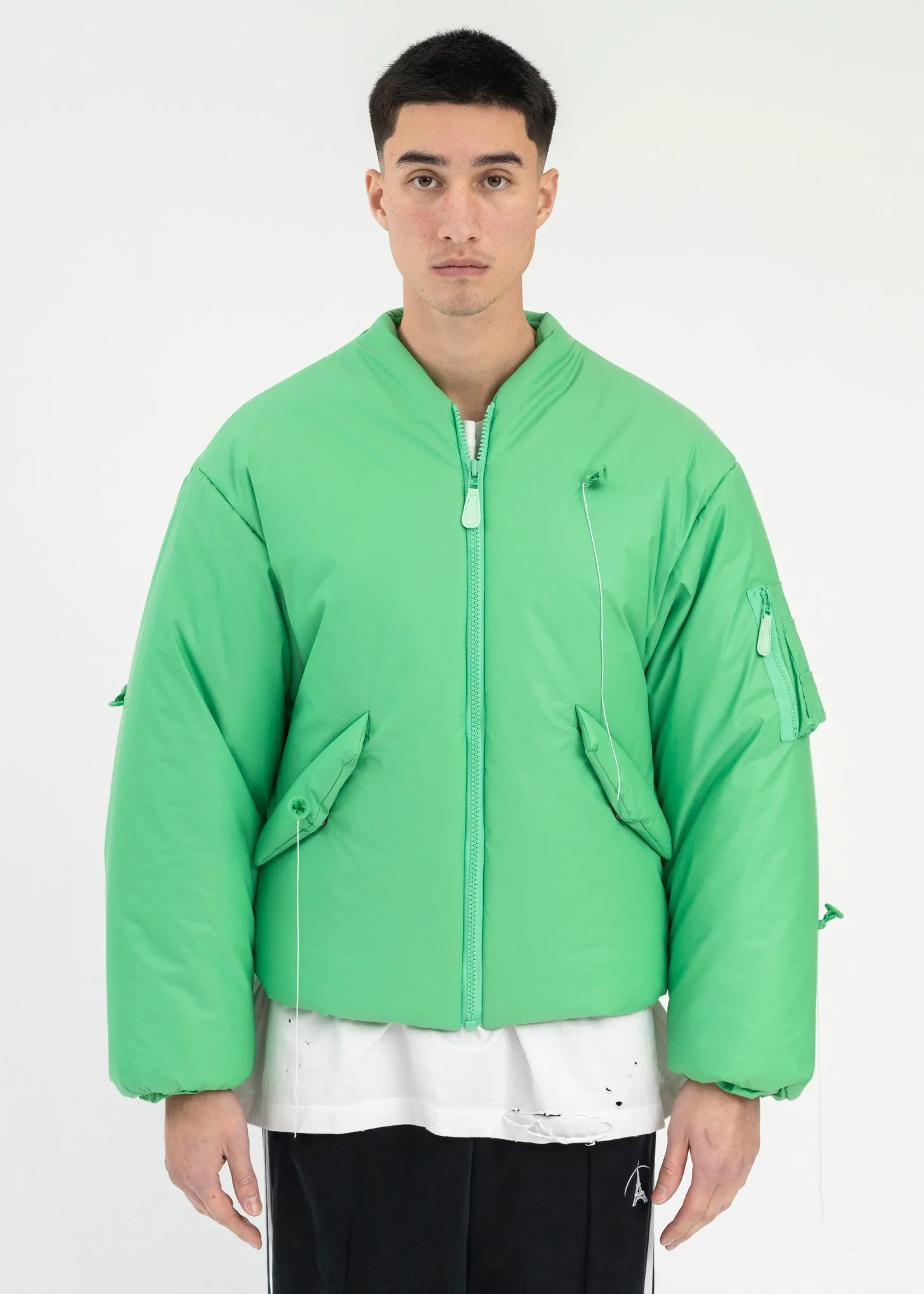 GREEN BALLOON BOMBER JACKET