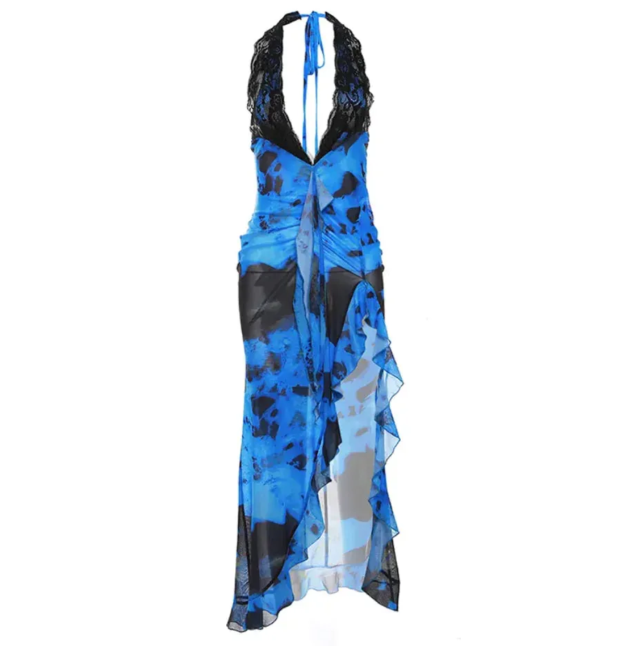 Halter Low-Cut Slim Fit Dress