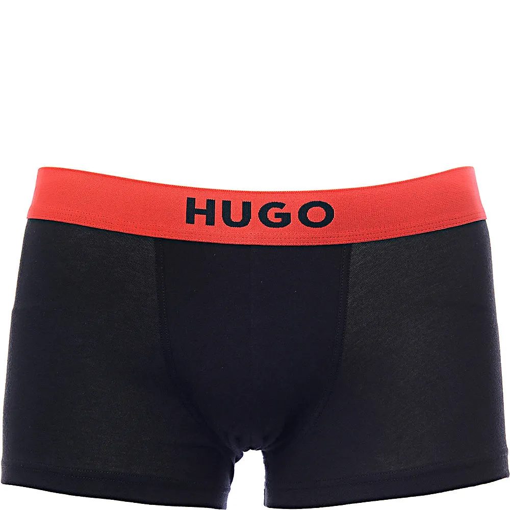 HUGO Bodywear Mens Black 2 Pack Trunks Gift Set