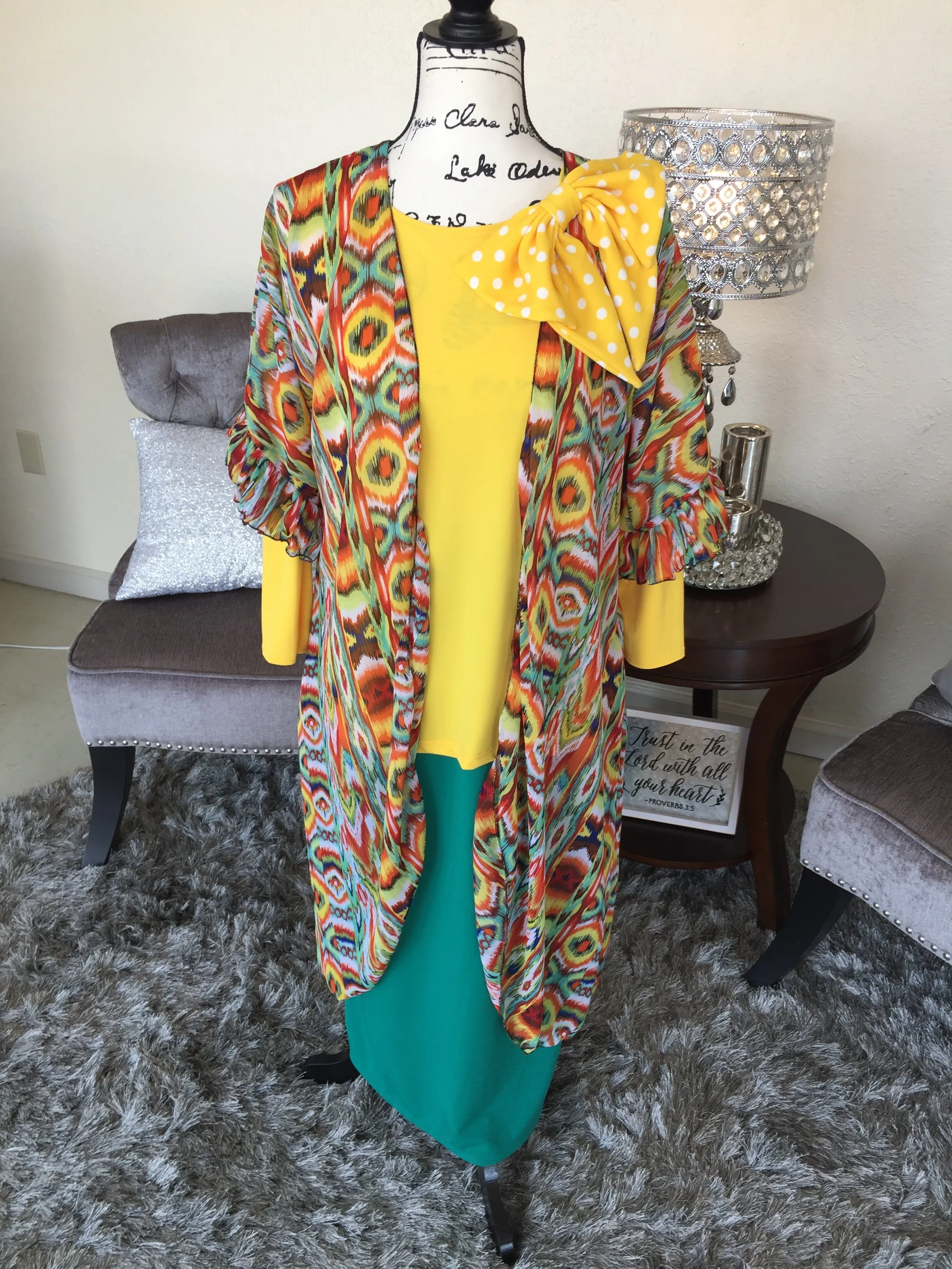 Indian Aztec Chiffon Kimono/Duster PL