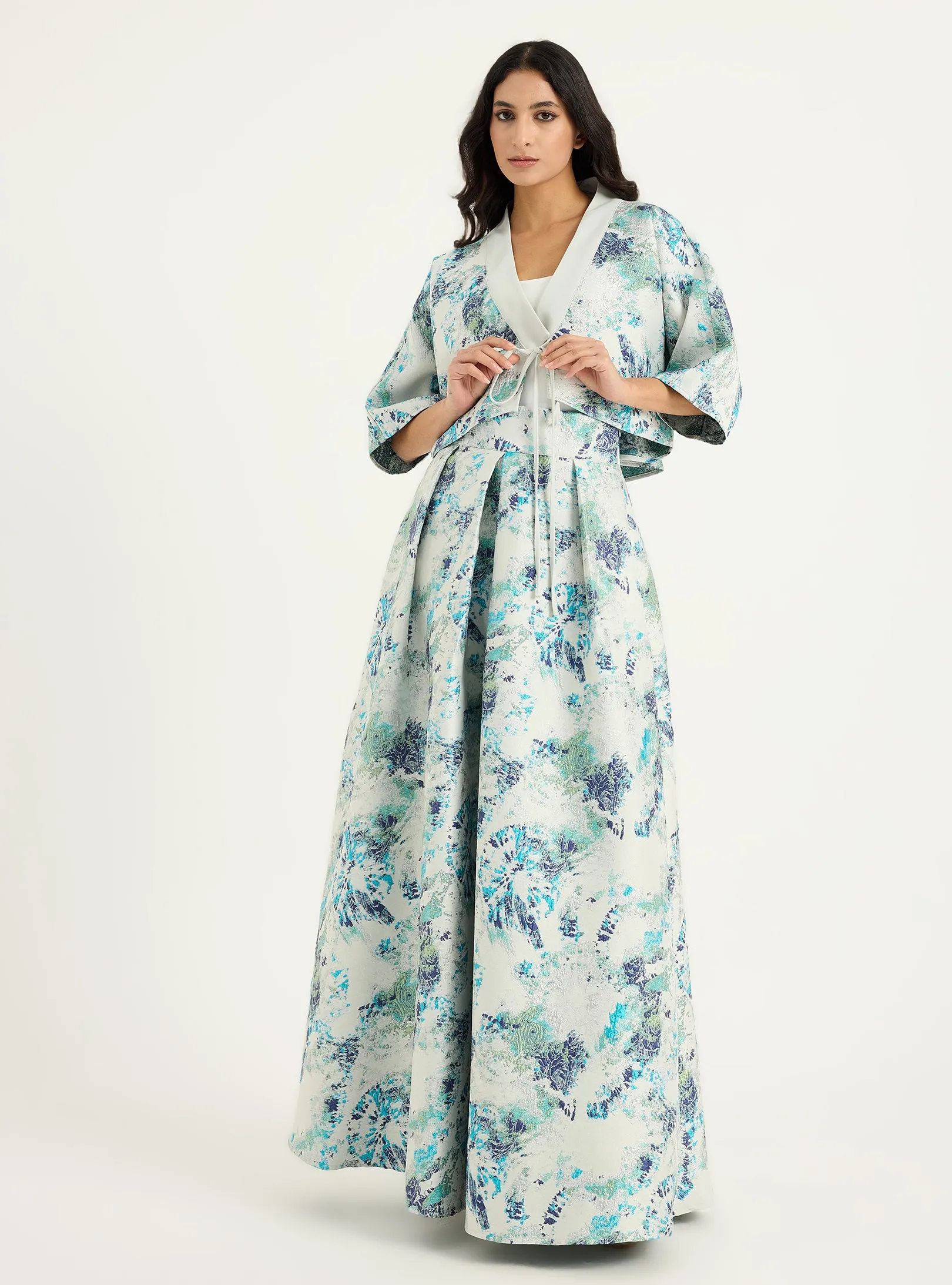 Jacquard Jacket & Skirt Set