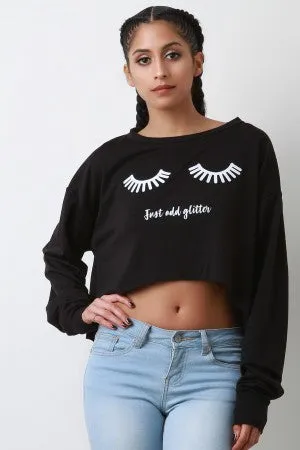 Just Add Glitter Boxy Crop Sweater