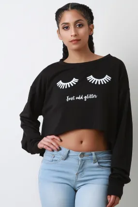 Just Add Glitter Boxy Crop Sweater