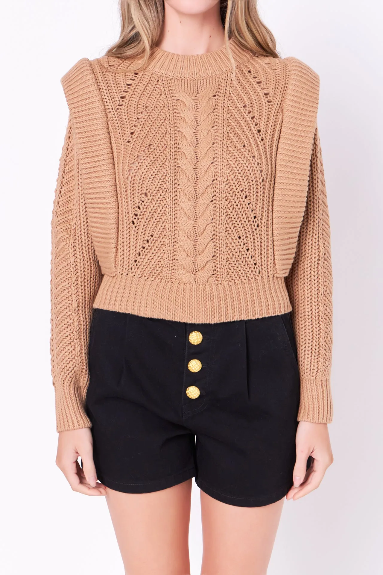 Knitted Cropped Sweater