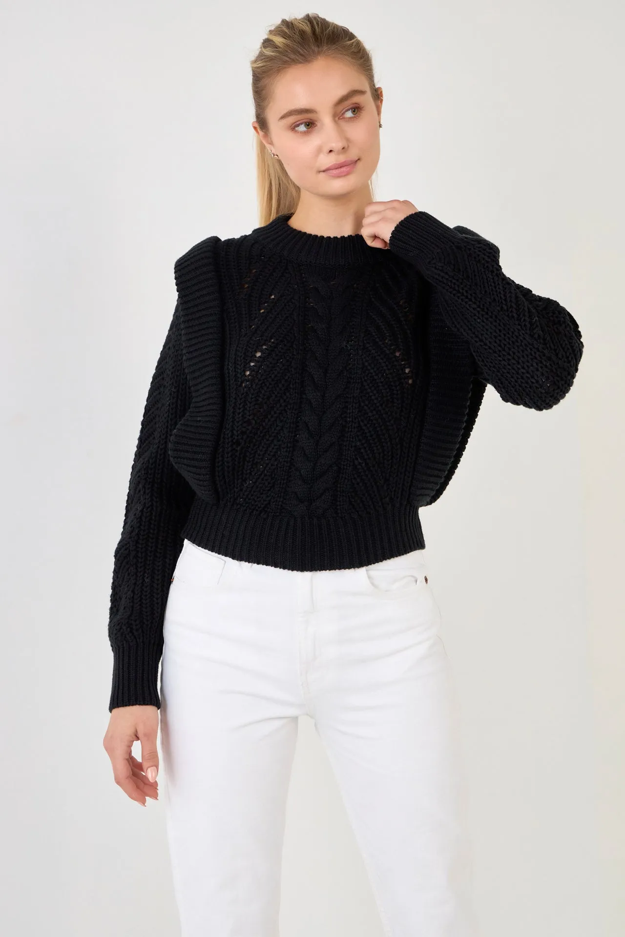 Knitted Cropped Sweater