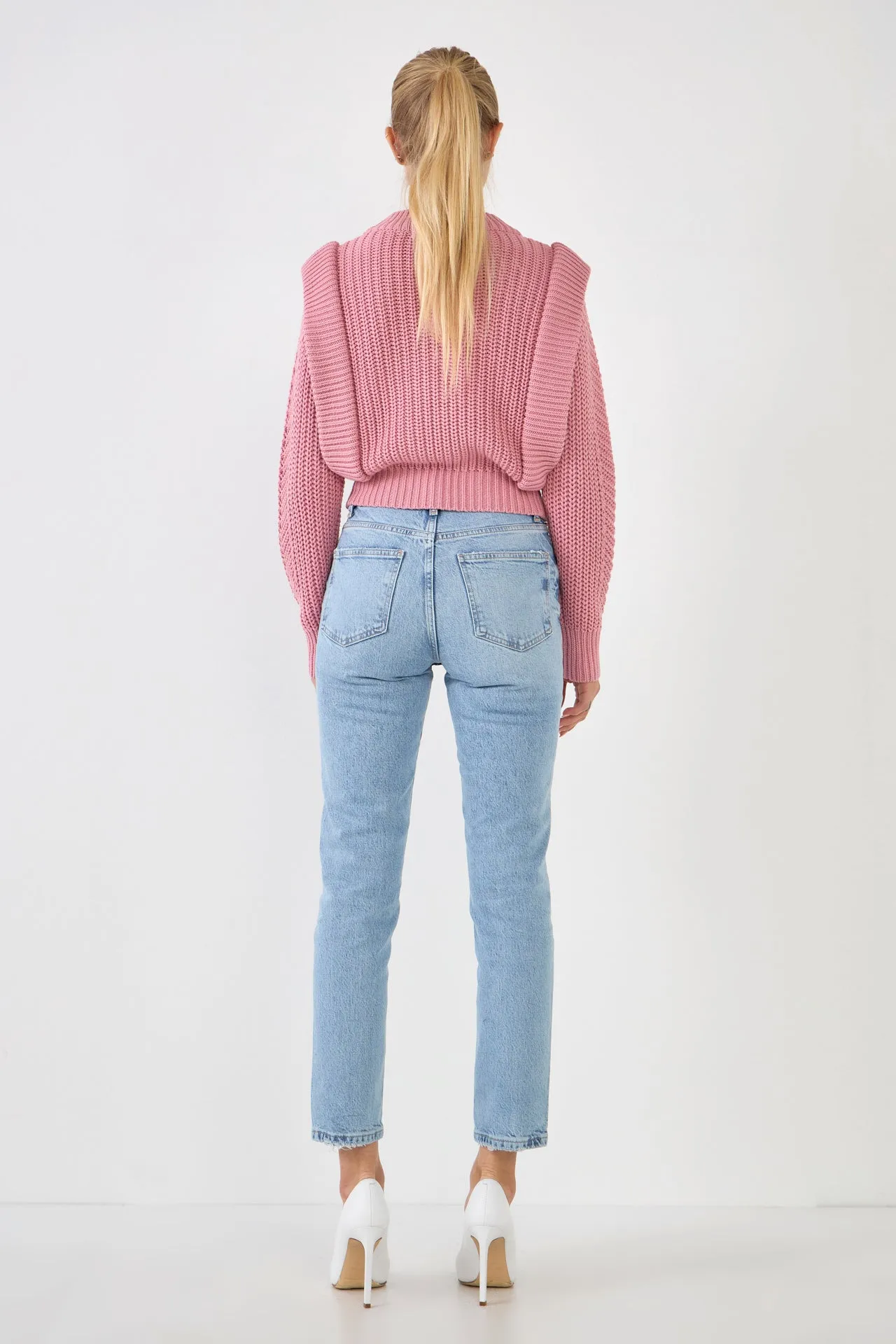 Knitted Cropped Sweater