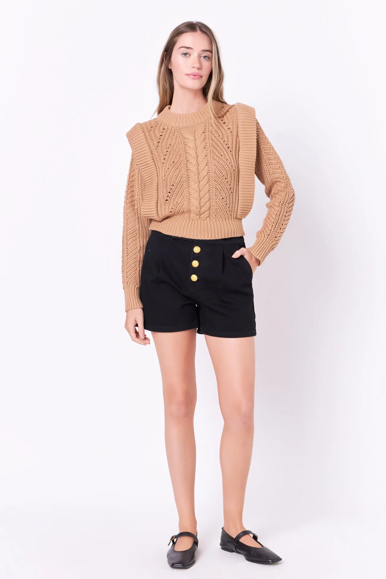 Knitted Cropped Sweater