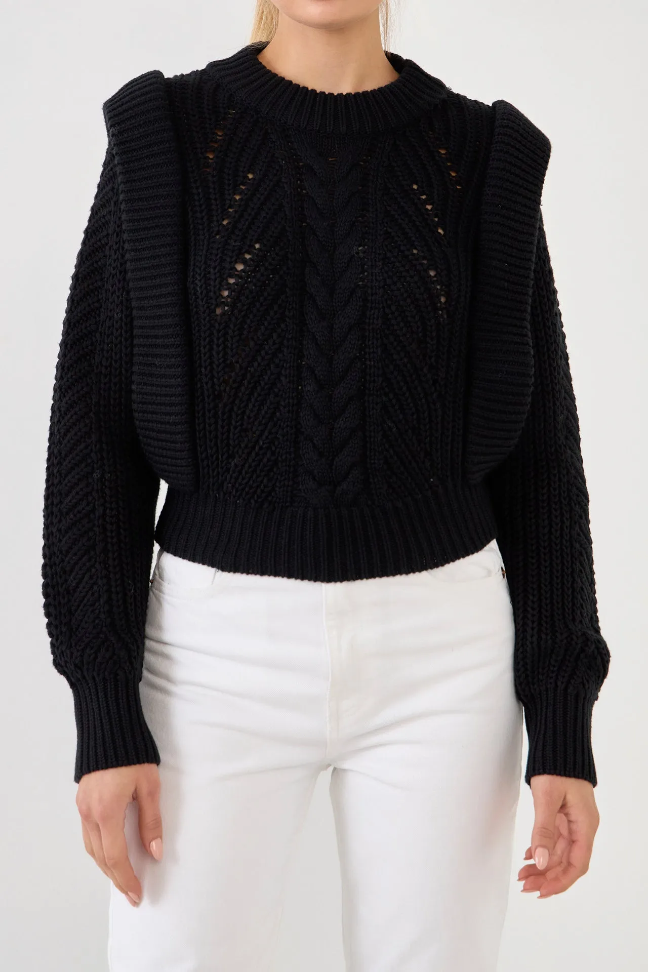 Knitted Cropped Sweater