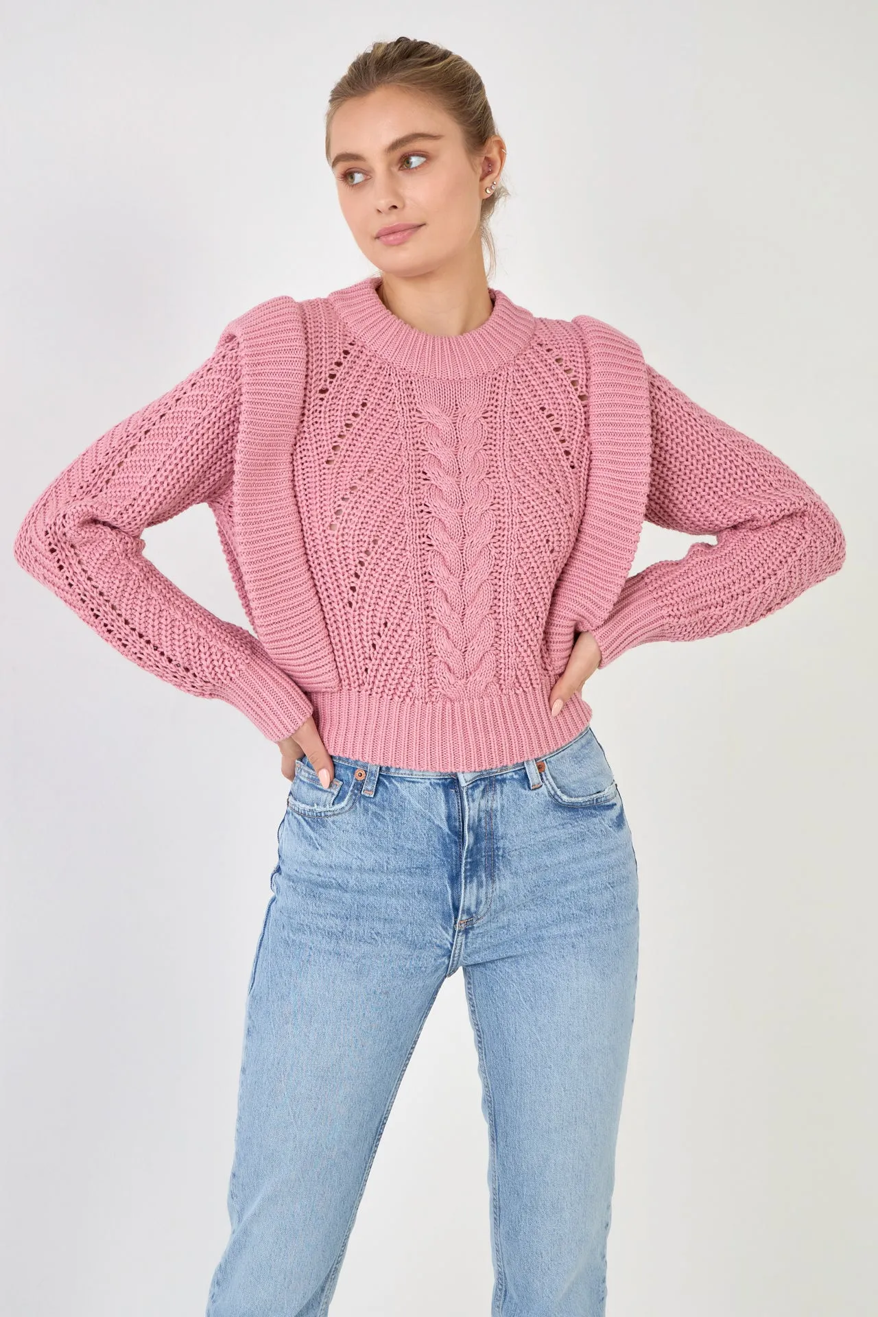 Knitted Cropped Sweater