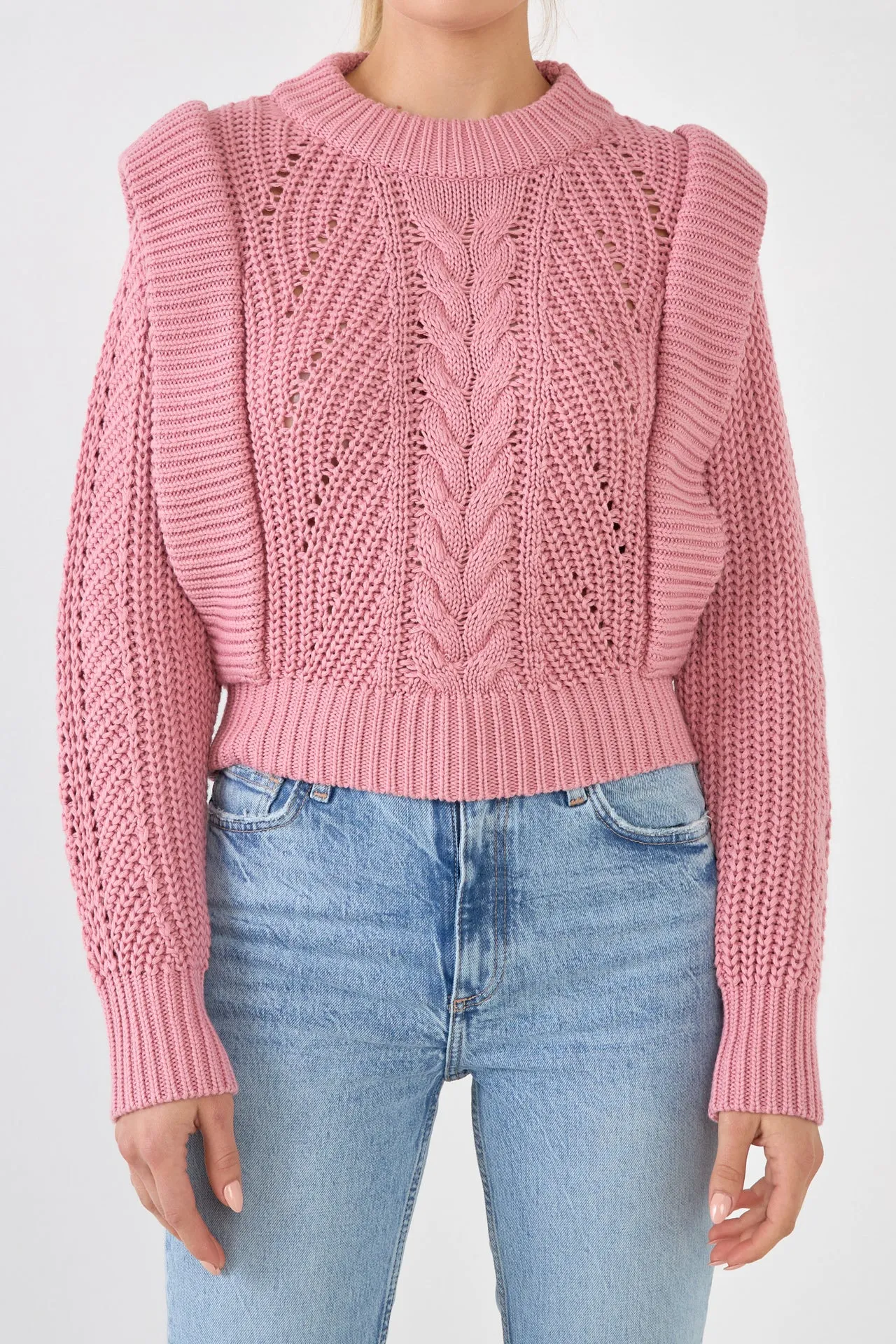 Knitted Cropped Sweater