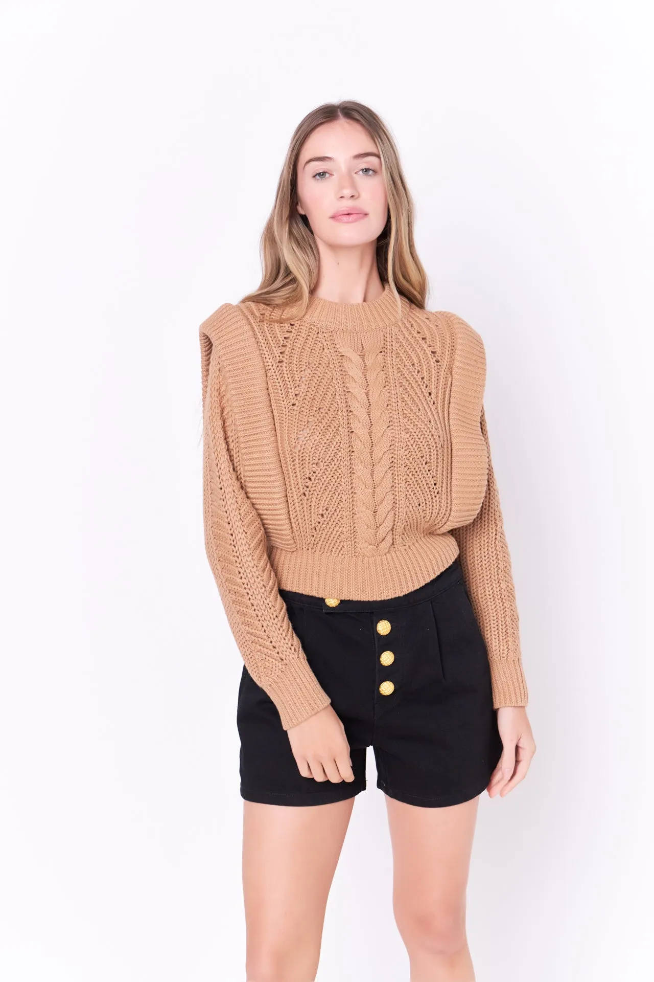 Knitted Cropped Sweater