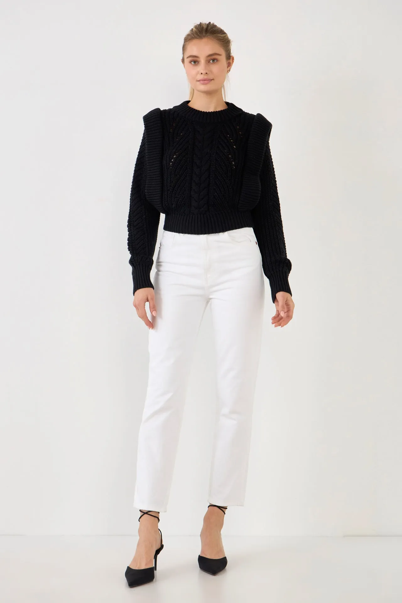 Knitted Cropped Sweater