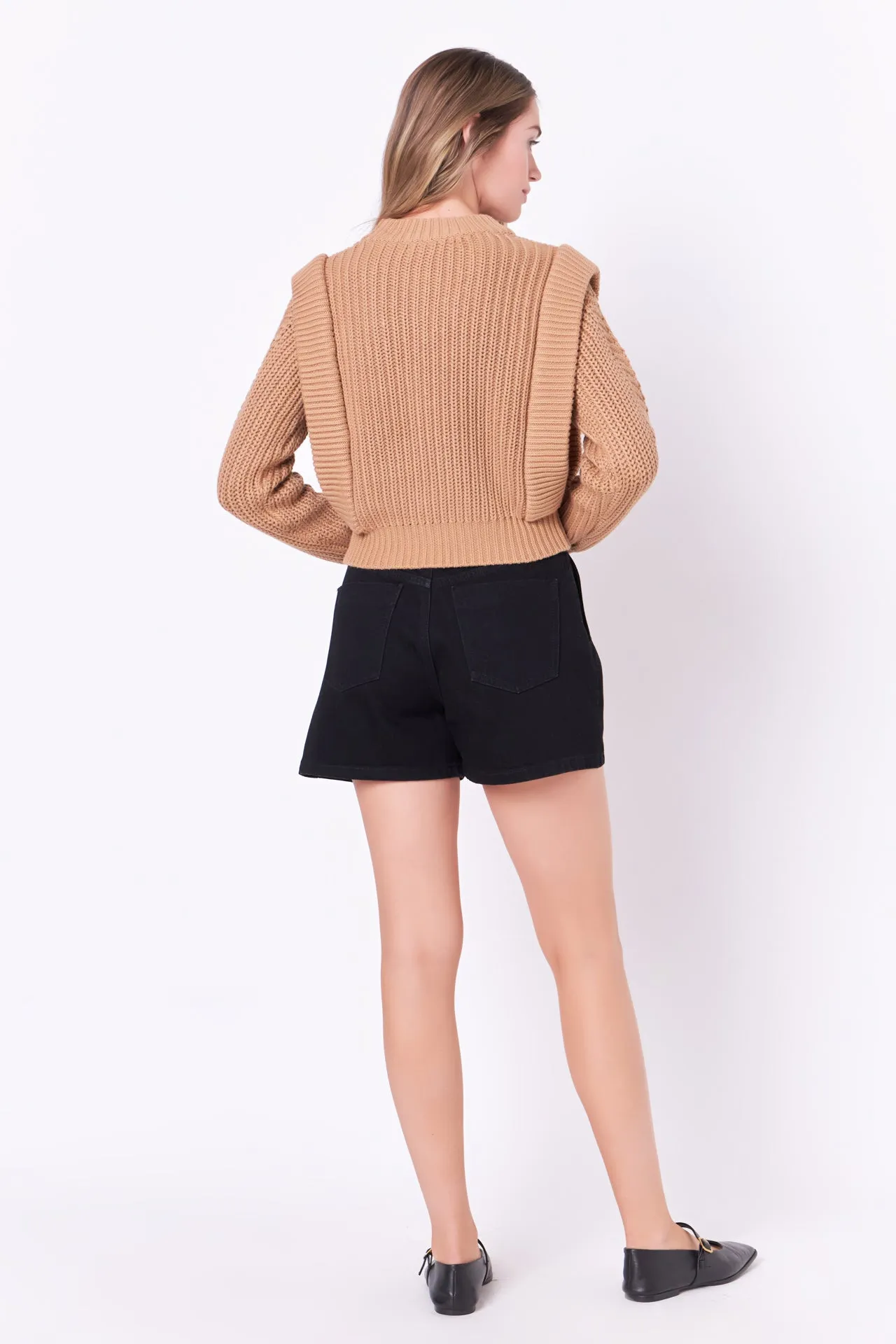 Knitted Cropped Sweater