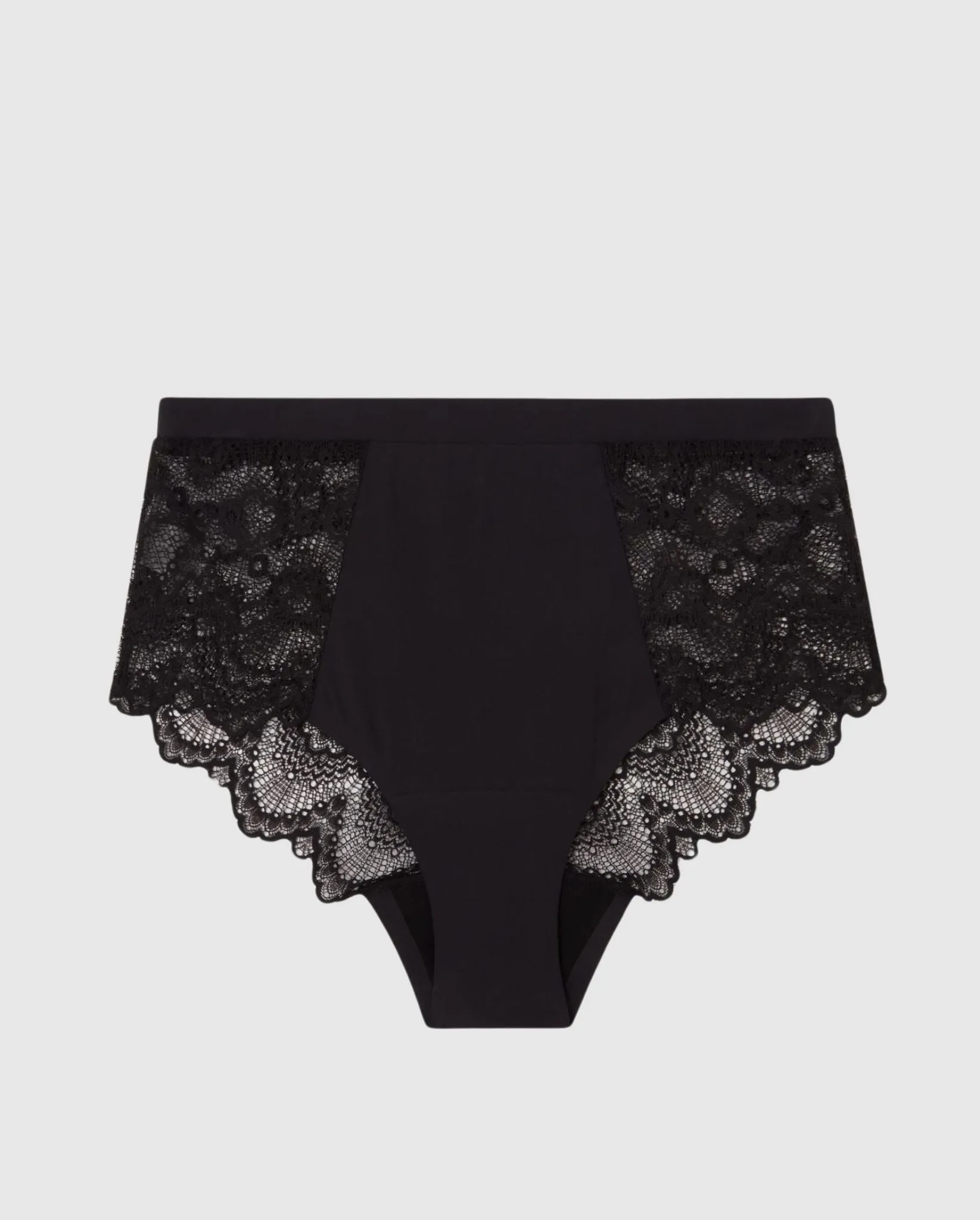 Lace Period Highwaist Briefs Black