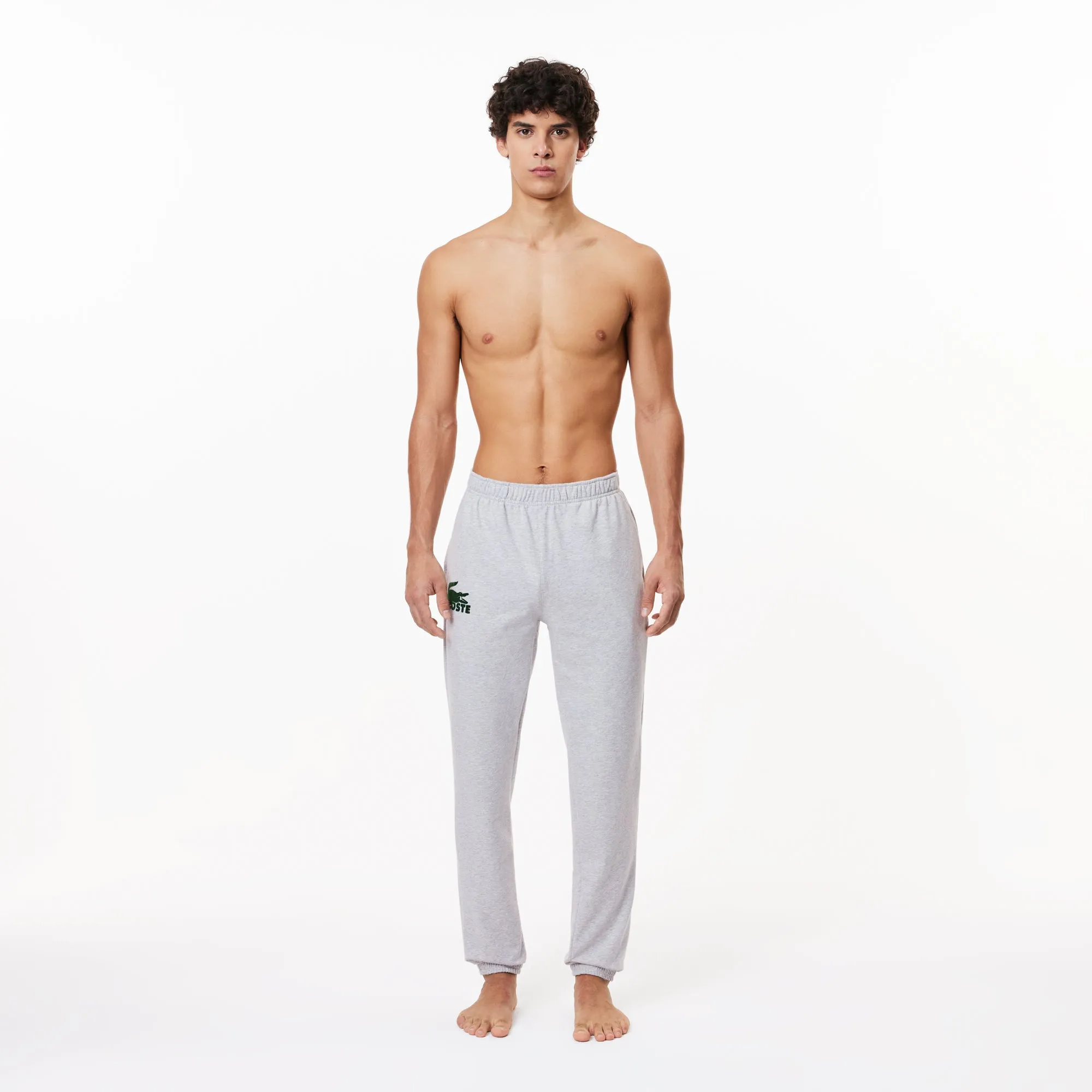 Lacoste Men's Loungewear Pyjama Pants - Silver Chine/Green
