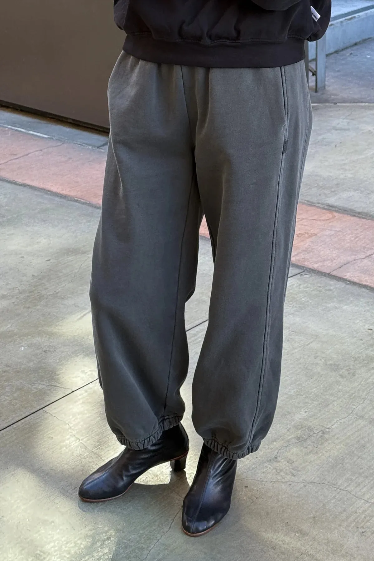 Le Bon Shoppe French Terry Coal Balloon Pants