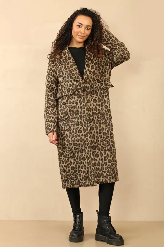 Leopard Print Longline Coat - Bold Streetwear Style
