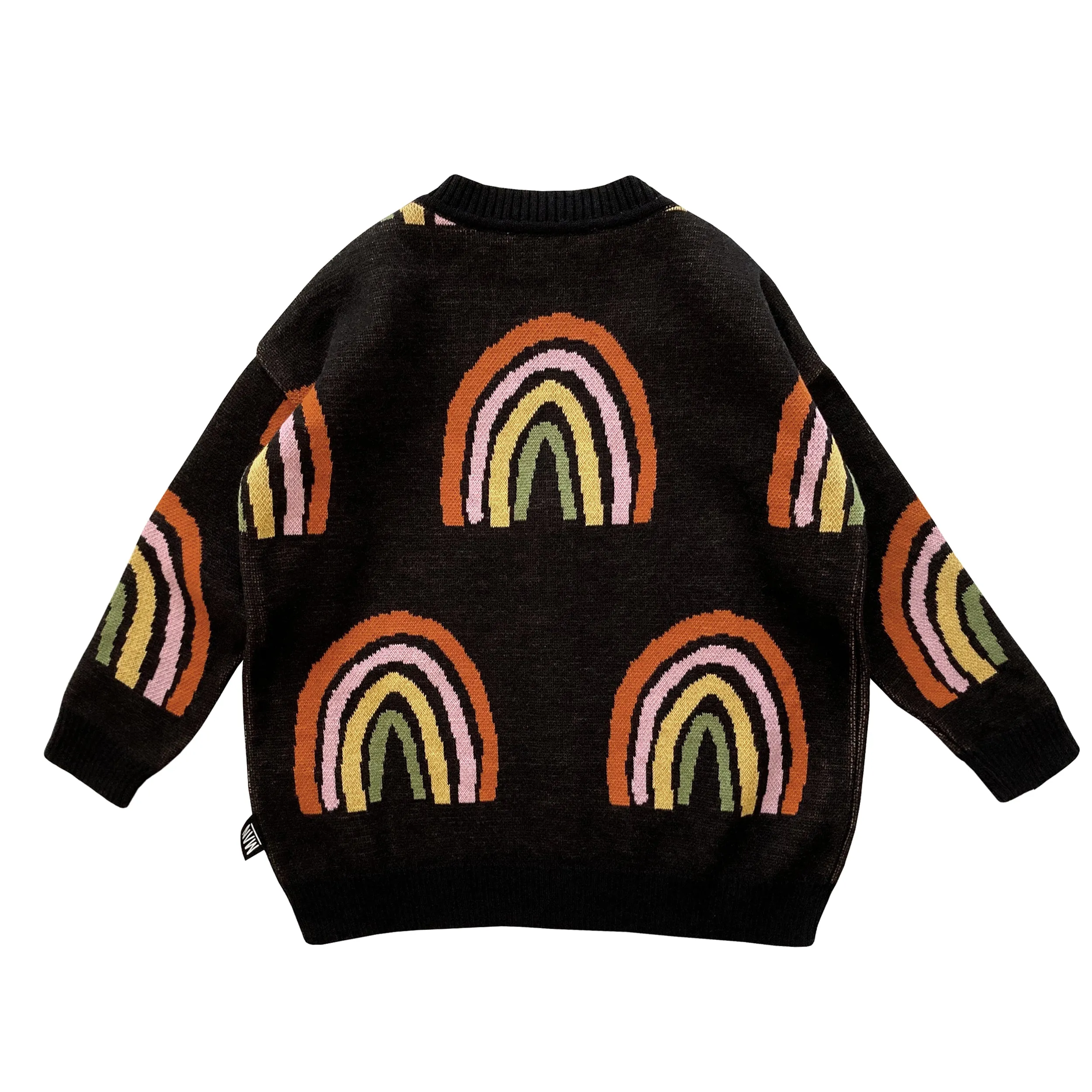 Little Man Happy RAINBOW Knit Cardigan