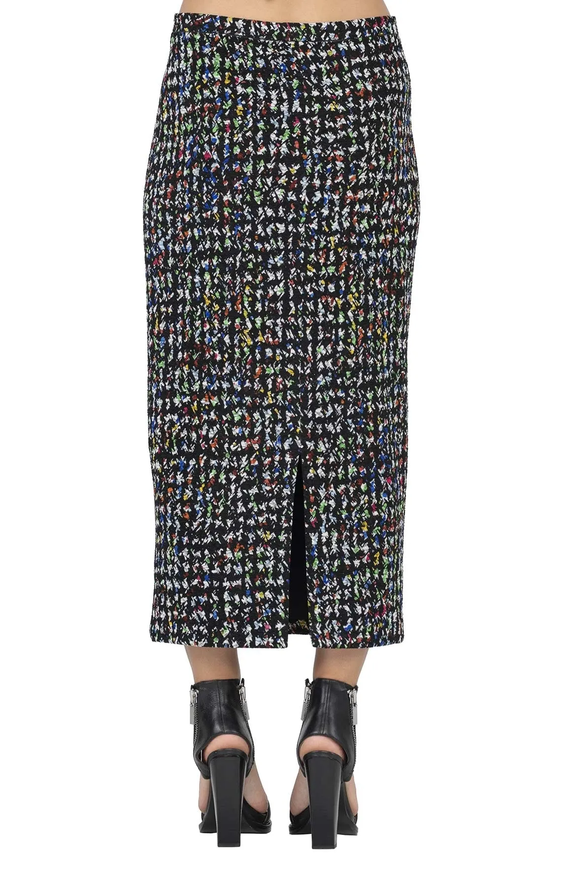 Long Double Pencil Skirt w/ Back Slit 33"