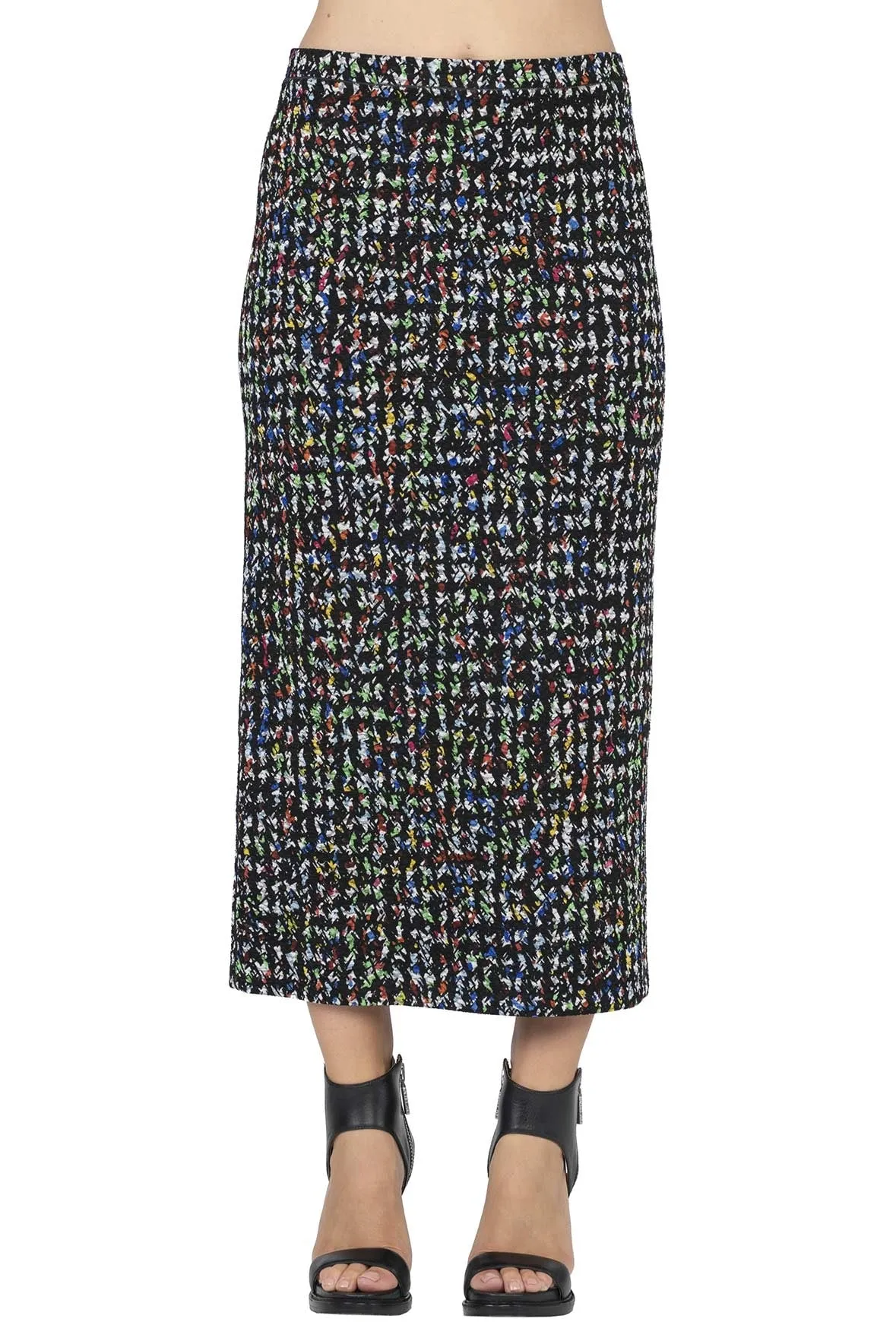 Long Double Pencil Skirt w/ Back Slit 33"