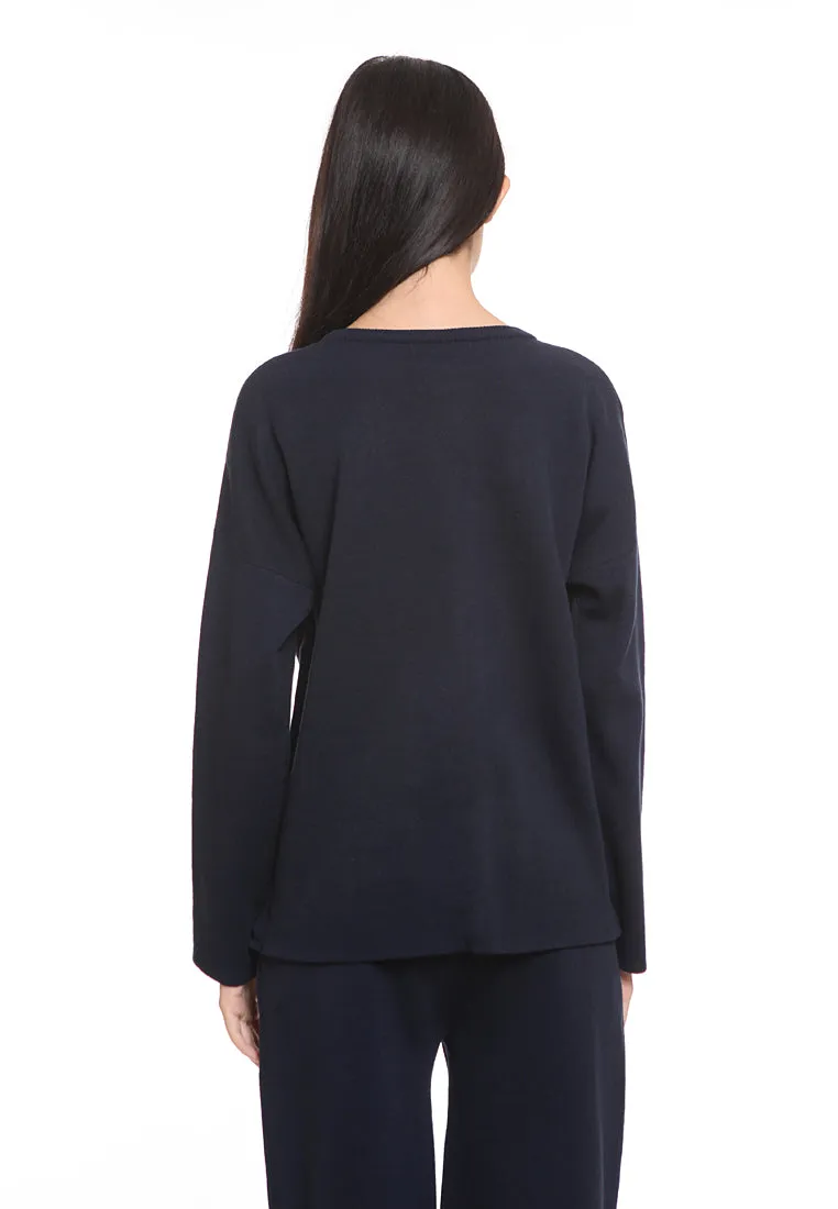 Loose twotoned top 0A004