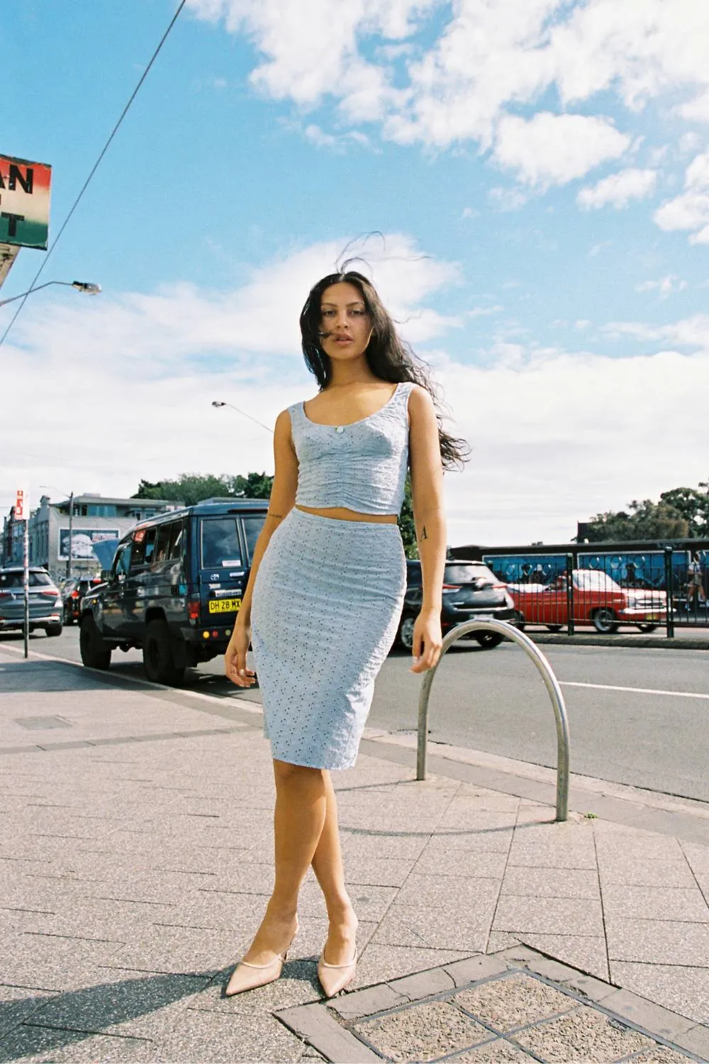 MANDY SKIRT | BABY BLUE