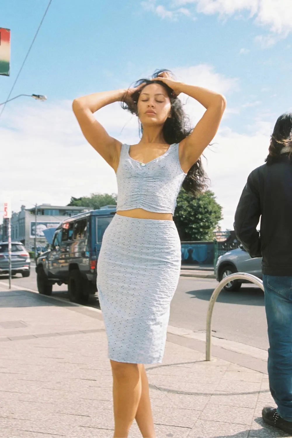 MANDY SKIRT | BABY BLUE