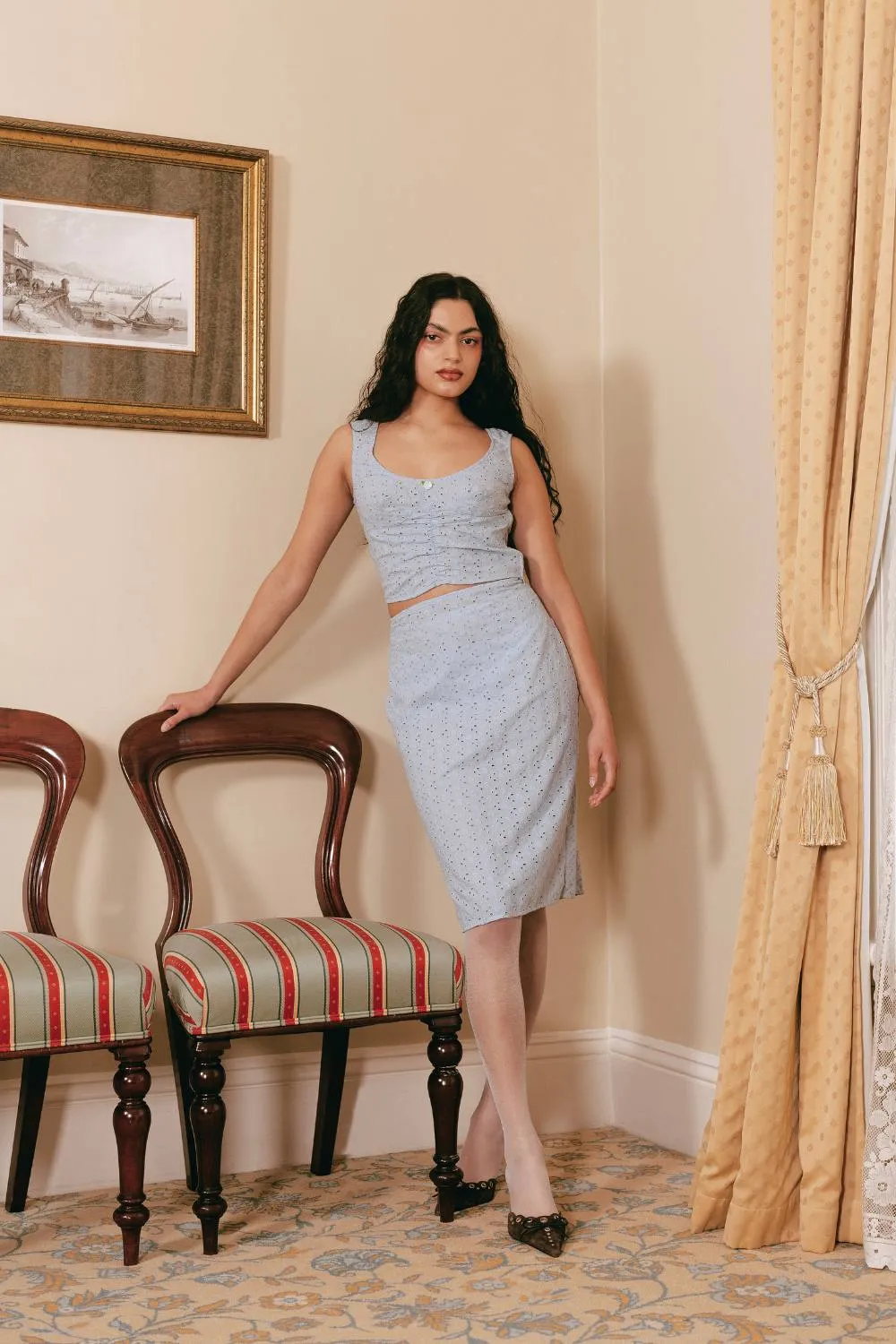 MANDY SKIRT | BABY BLUE