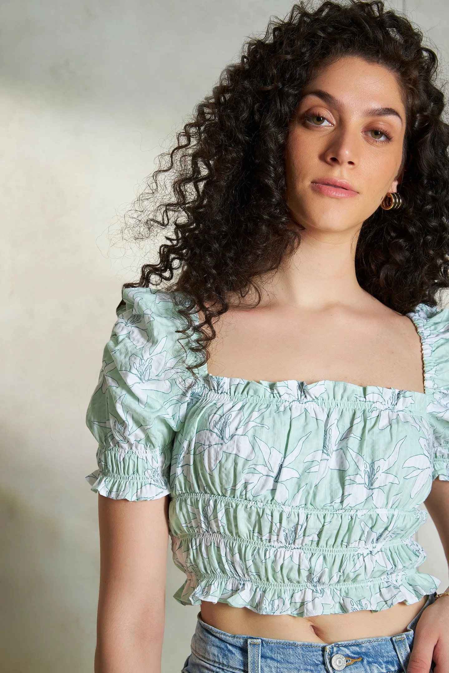 Melanie|Bustier Cotton Crop Top