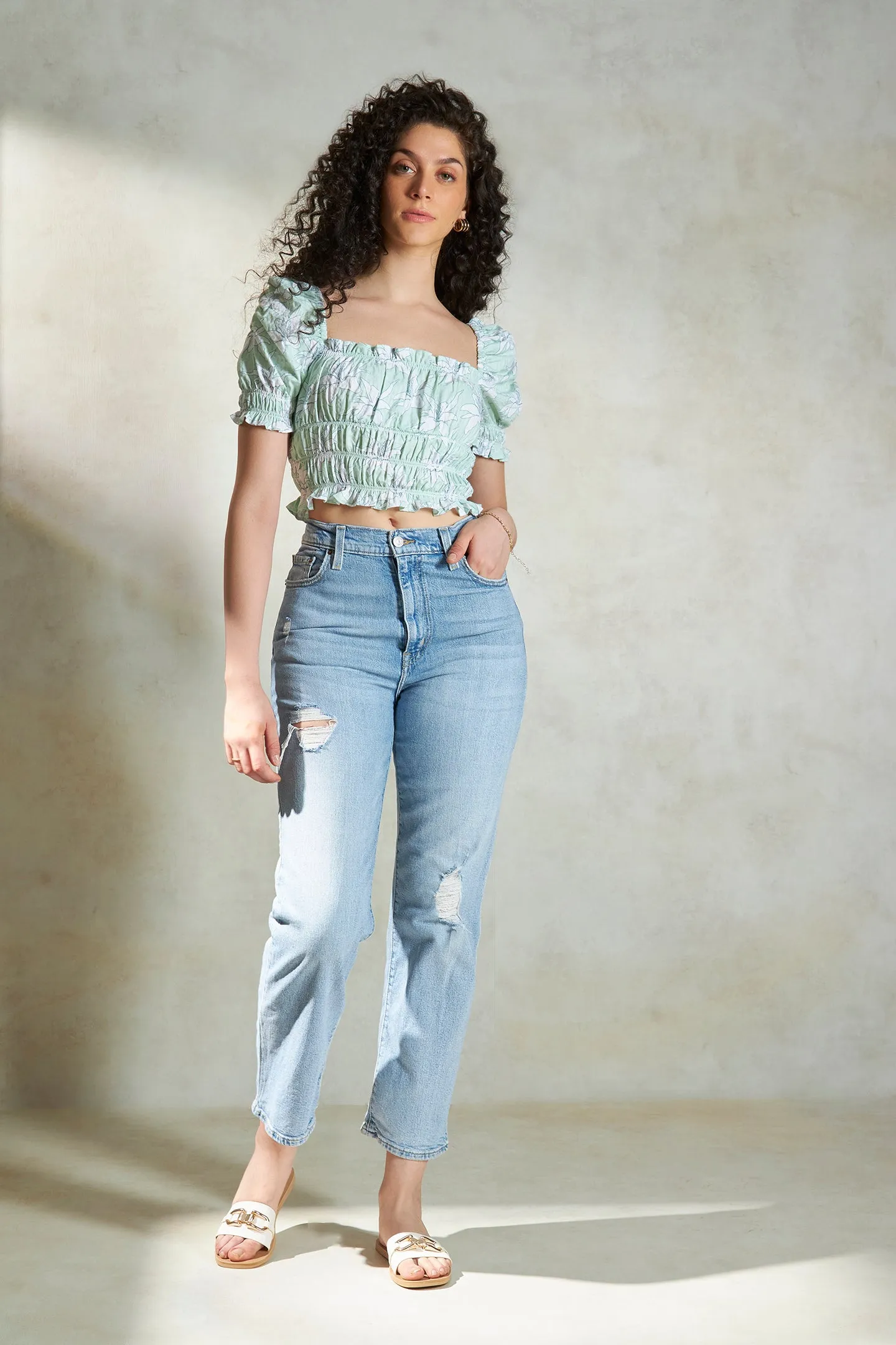 Melanie|Bustier Cotton Crop Top