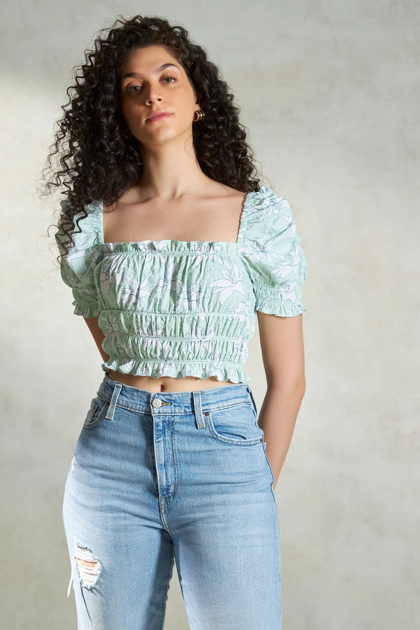 Melanie|Bustier Cotton Crop Top