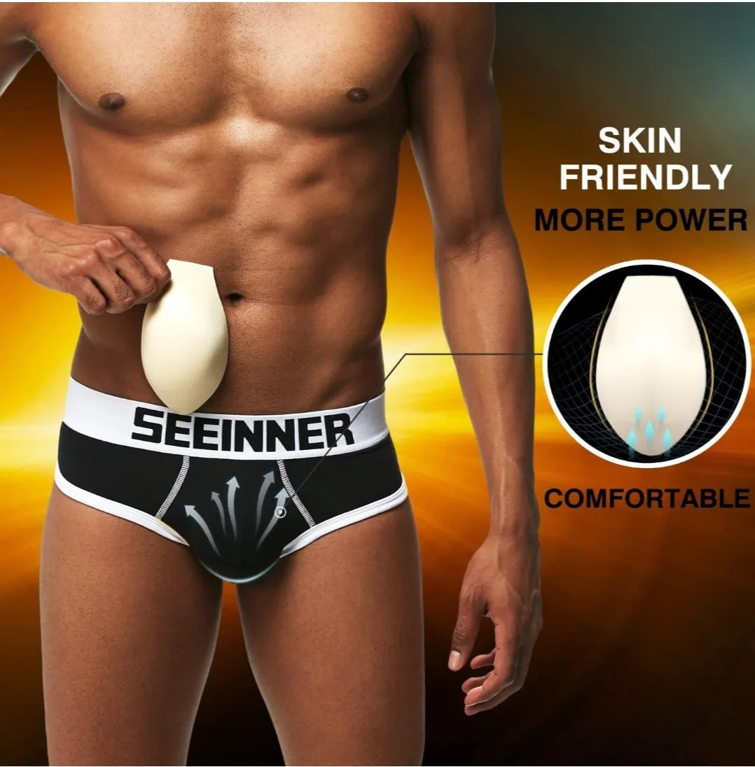 Men's AQ Padded Butts Up Black  Brief