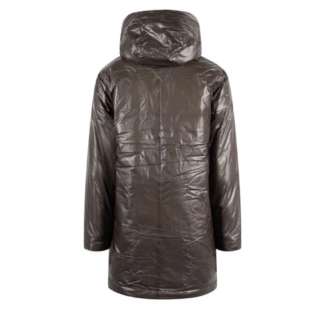 Mens MA.STRUM Oil Slick Thermo Long Down Coat