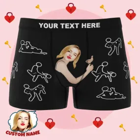 Men's Personalized Your Face Photo Custom Sexy Naughty Boxers