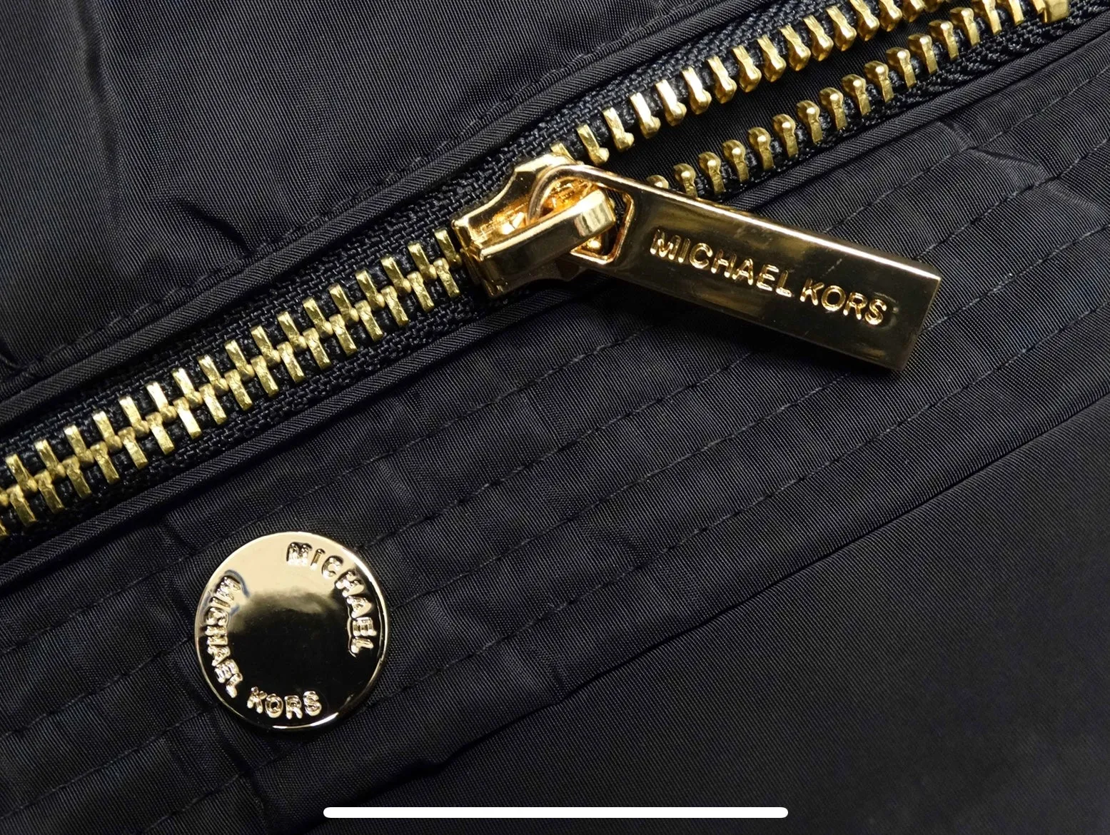 Michael Kors Women’s Faux Fur Collar Down Puffer Coat Black