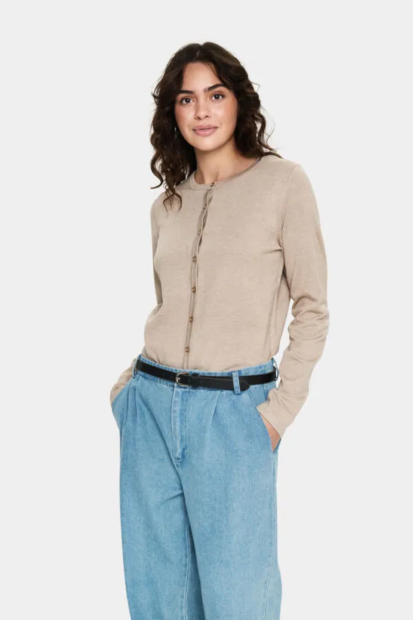 Mila R neck Cardigan by Saint Tropez