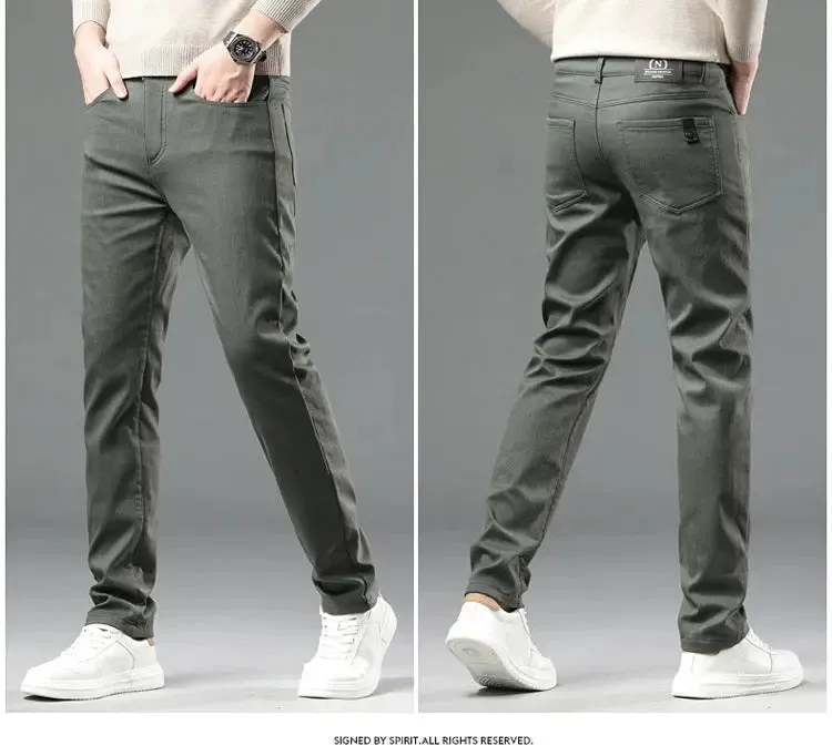 New Spring Autum Men's Casual Pants Made of Pure Cotton