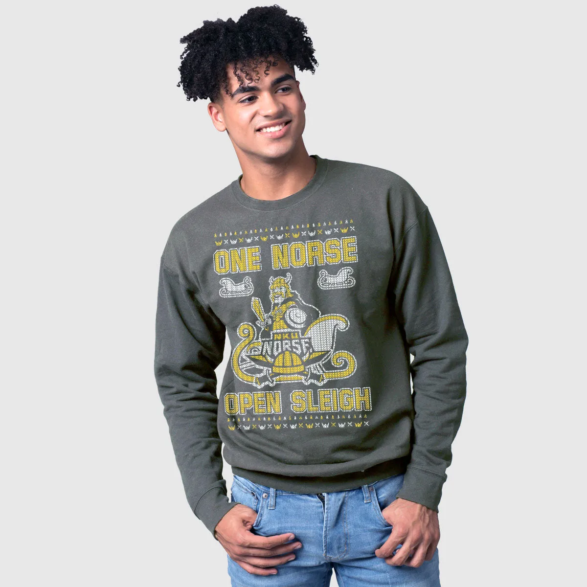NKU One Norse Open Sleigh Ugly Christmas Sweatshirt
