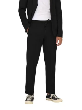 Only & Sons Jake Straight Jersey Pants Donkerblauw